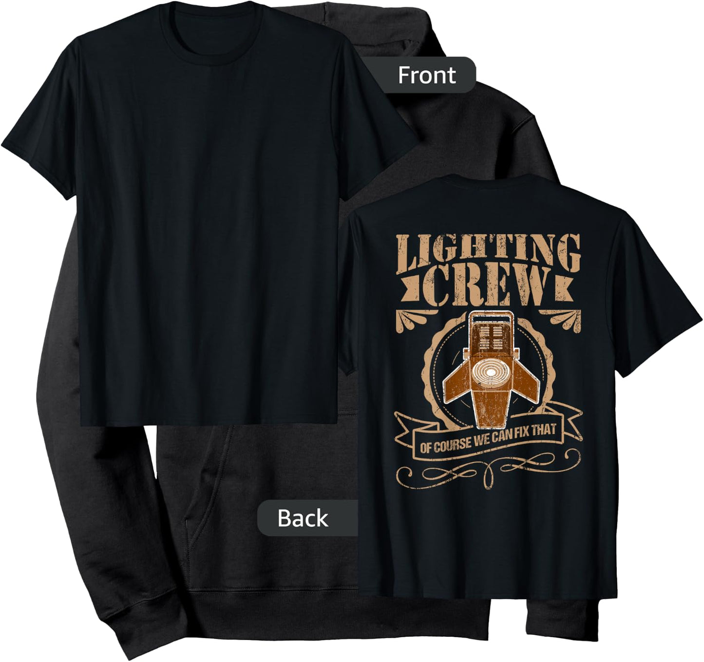 Light Guy Shirt LIGHTING CREW Gift Stage Crew Hoodie - Hoodie | Black