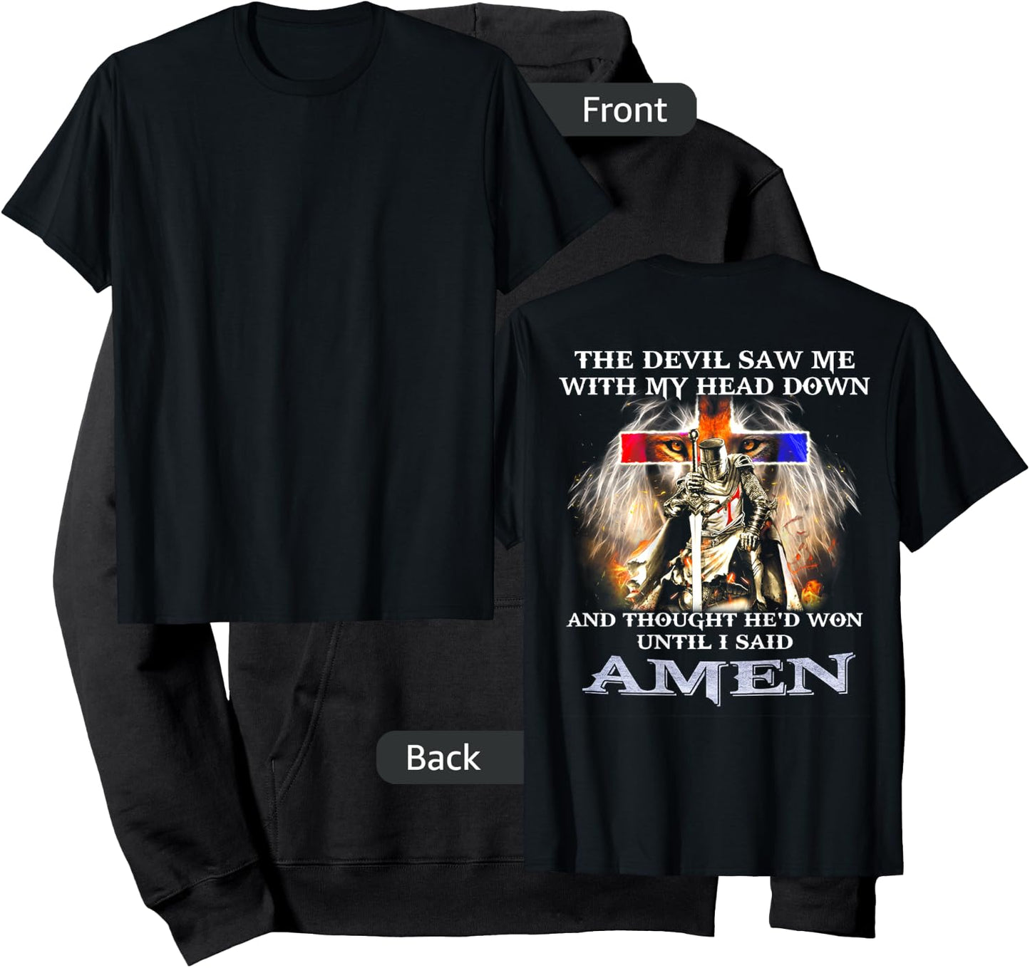 The Devil Saw Me WIth My Head Down Lion (on back) Hoodie - Hoodie | Black