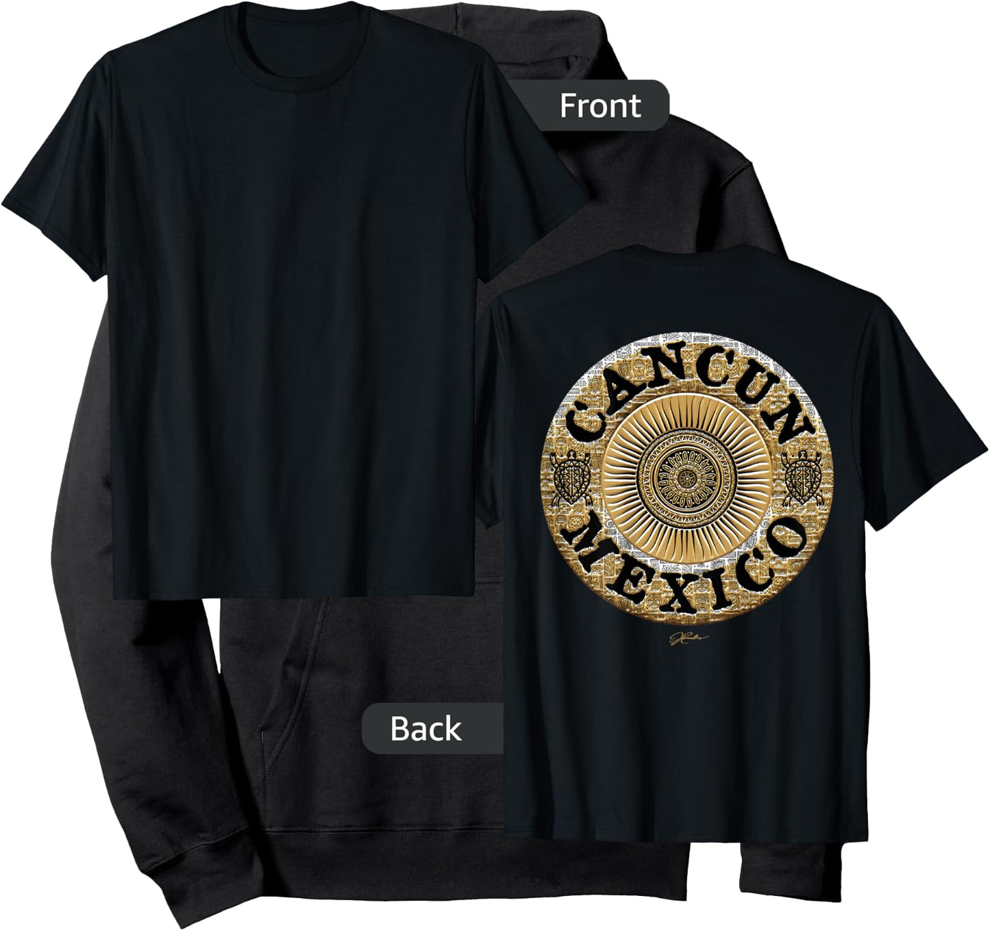 JCombs: Cancun, Mexico, Mayan Sun Hoodie - Hoodie | Black