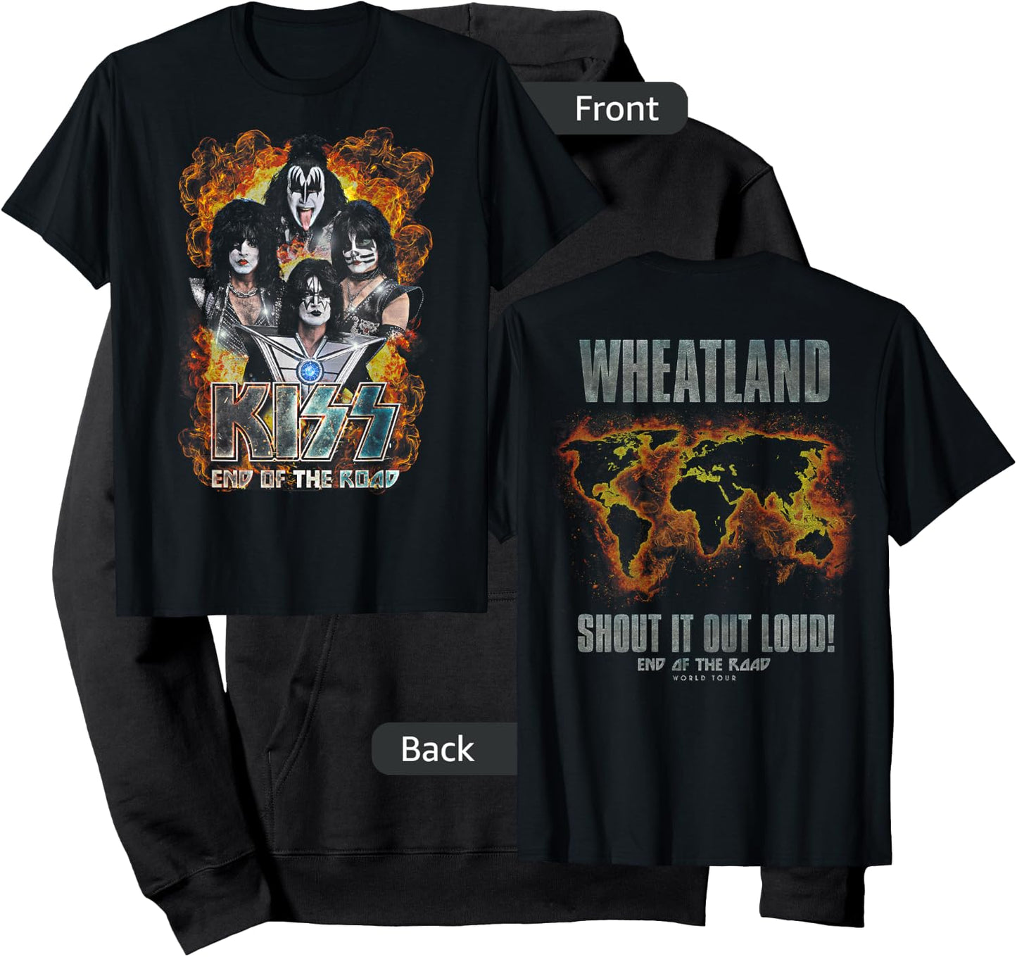 KISS - Exclusive Official End of The Road Tour, Wheatland Hoodie - Hoodie | Black
