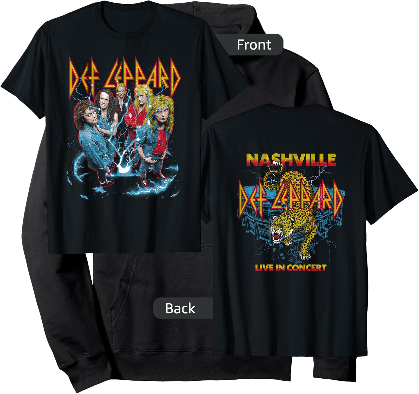 Def Leppard - Band Photo City Nashville Hoodie - Hoodie | Black