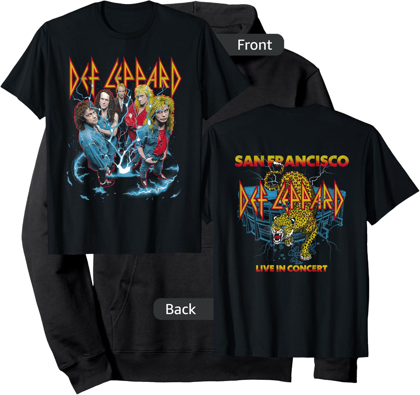 Def Leppard - Band Photo City San Francisco Hoodie - Hoodie | Black