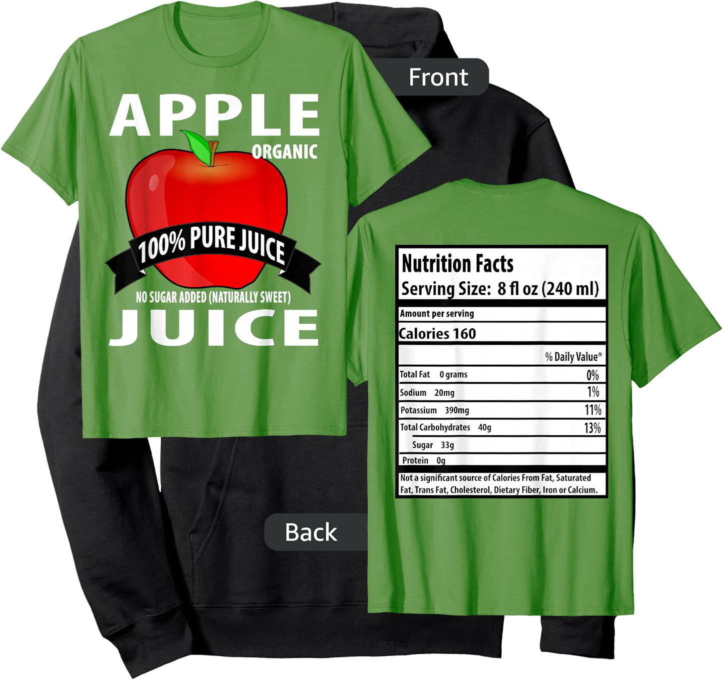 Apple Juice Box: Family Halloween Costumes for 5 People Hoodie - Hoodie | Black