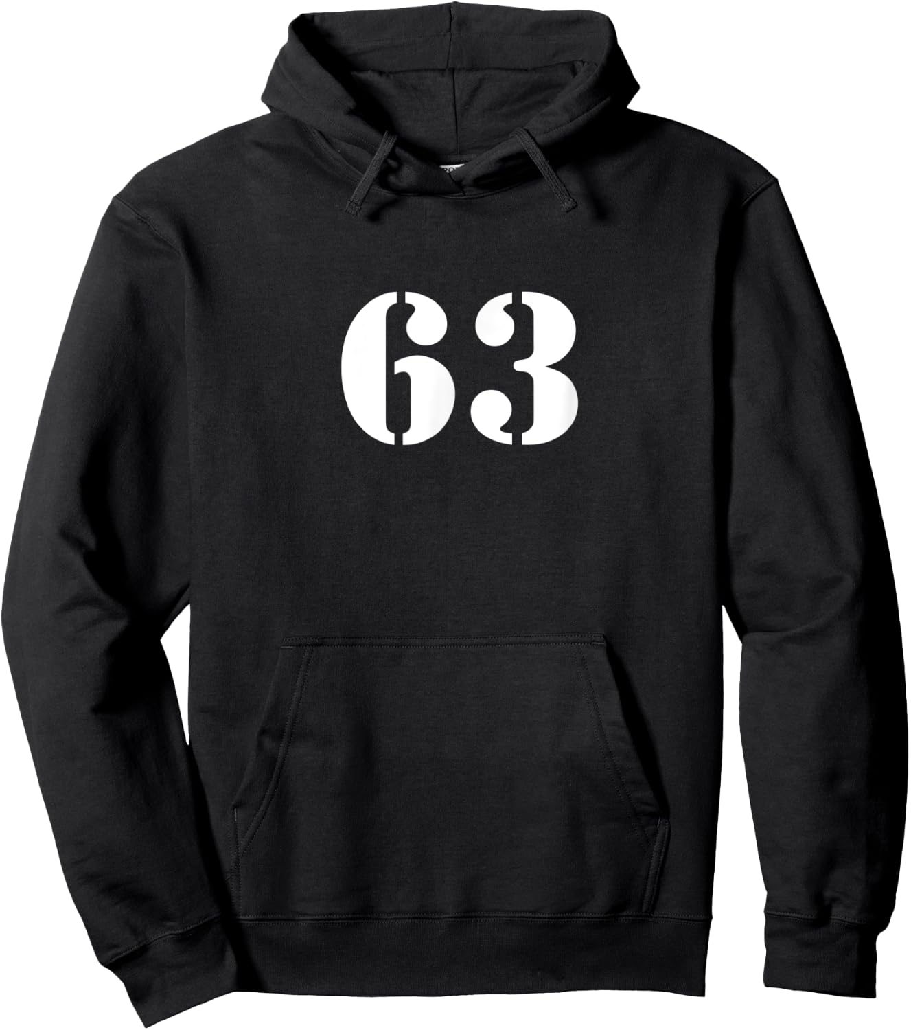 Sixty Three Number 63 Numbered Hoodie - Hoodie | Black