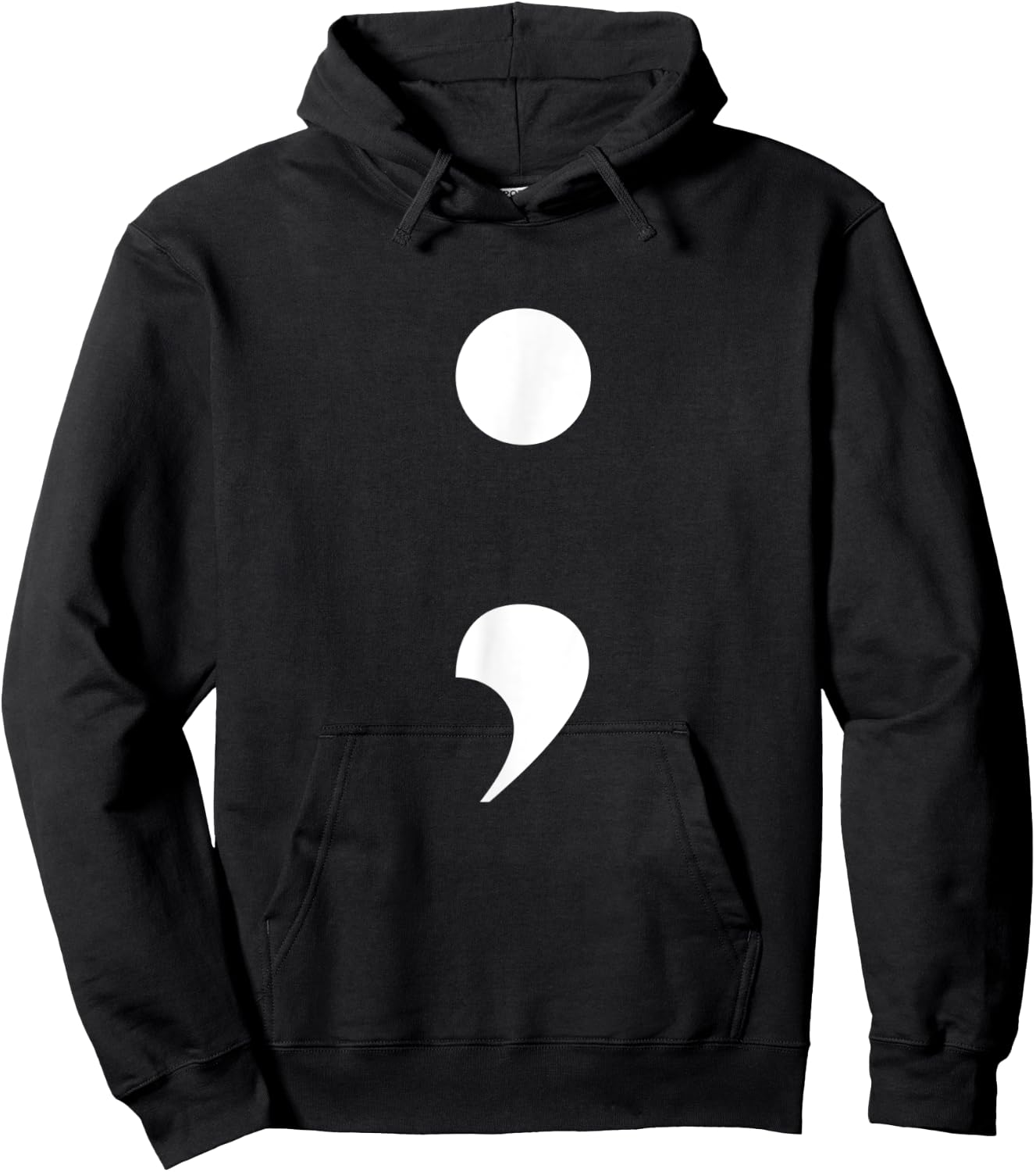 Funny Punctuation Semicolon Group Halloween Costume Hoodie - Hoodie | Black