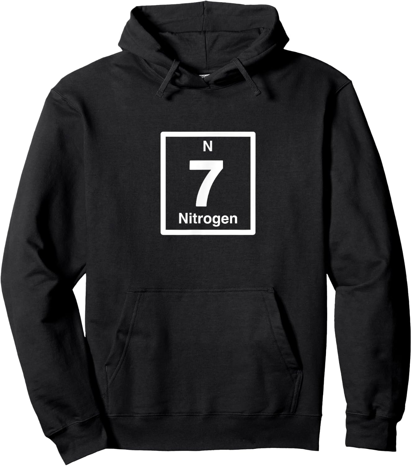 Nitrogen N, Periodic Table Elements, 7th Birthday Science Hoodie - Hoodie | Black