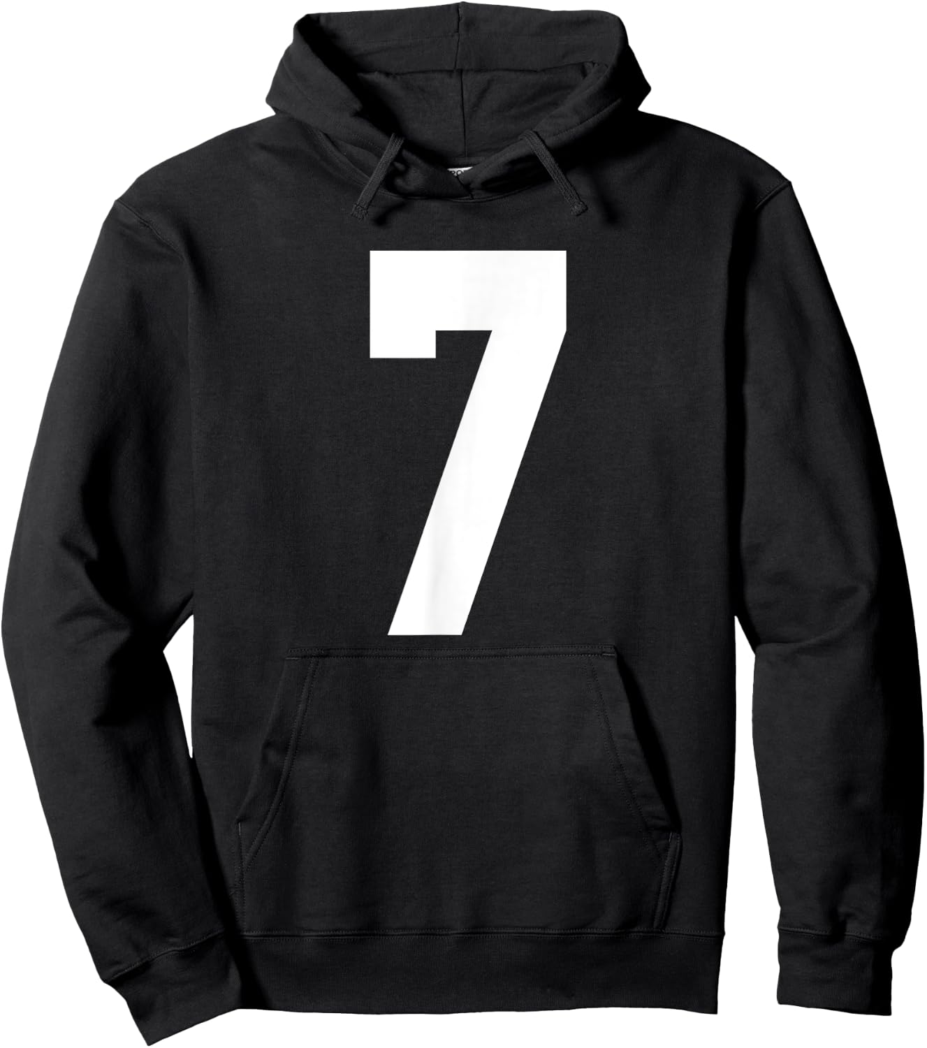 # 7 Team Sports Jersey Front & Back Number Player Fan Hoodie - Hoodie | Black
