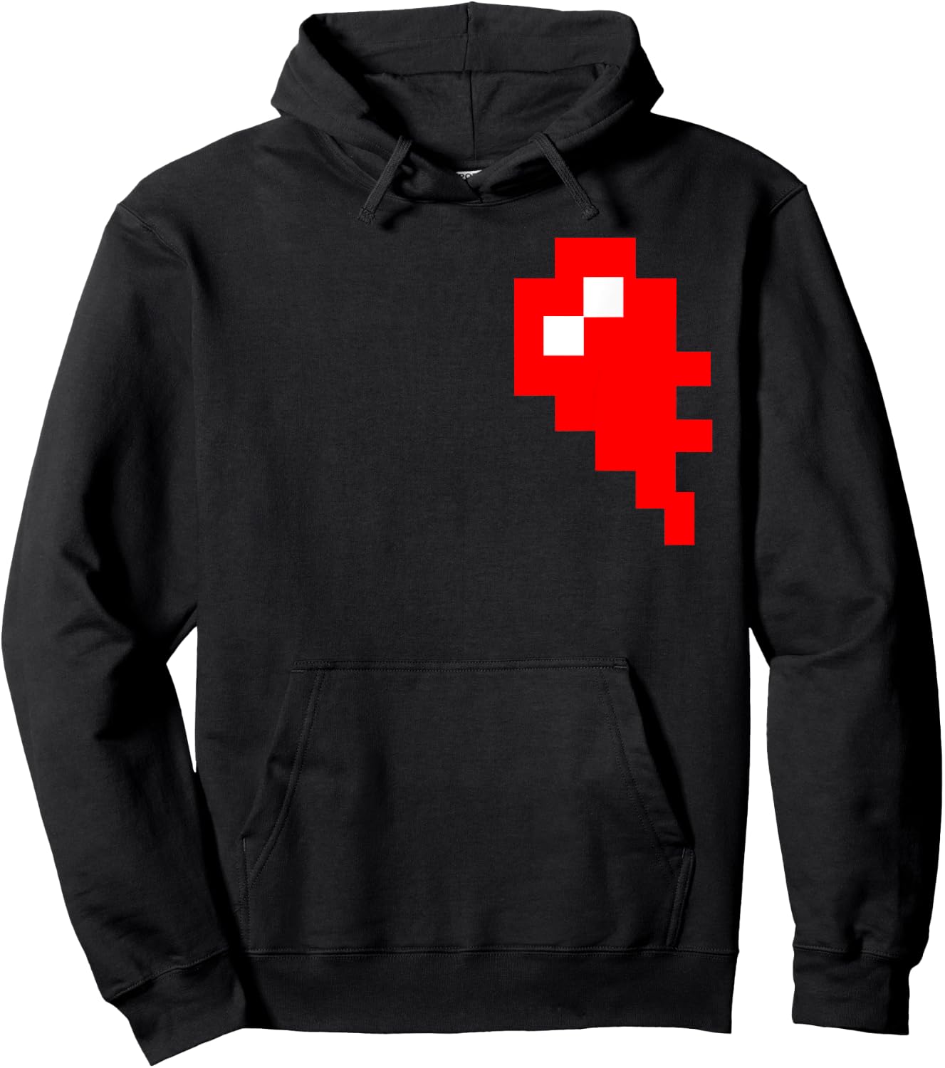 Half Pixelated Heart Matching Gaming Couple Wedding Hoodie - Hoodie | Black