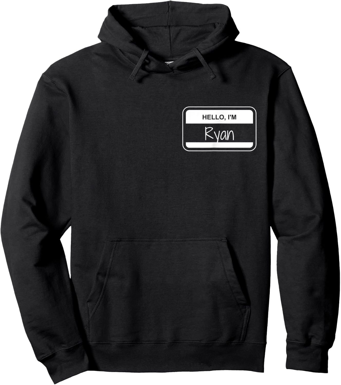 Ryan Name Tag My Name is Ryan Popular Name Tag Hoodie - Hoodie | Black