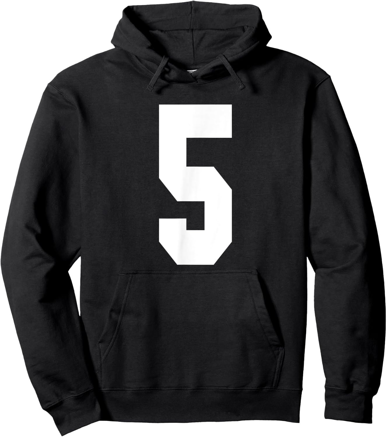 # 5 Team Sports Jersey Front & Back Number Player Fan Hoodie - Hoodie | Black