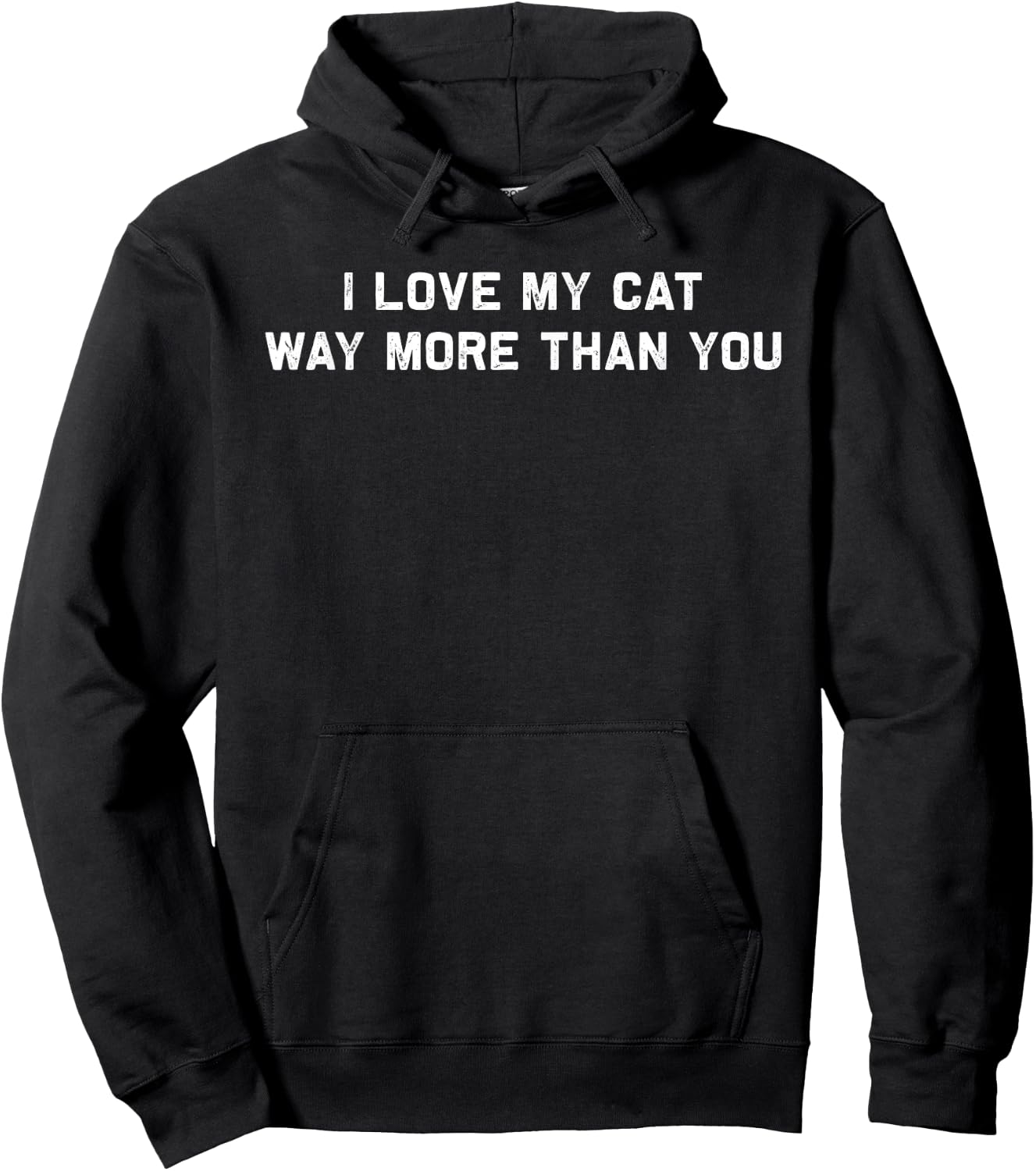 I Love My Cat Way More Than You Hoodie - Hoodie | Black