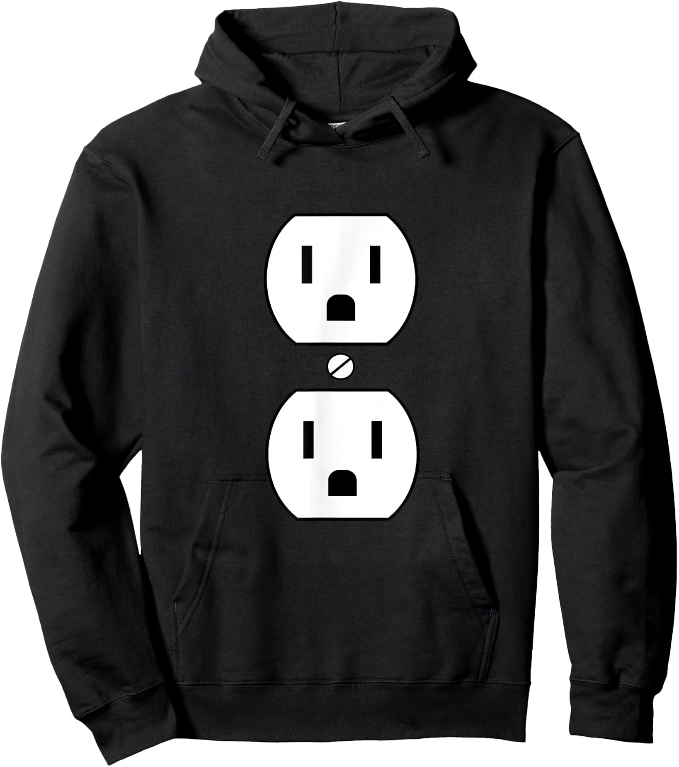 Electrical Plug Costume Funny Wall Socket Costume Hoodie - Hoodie | Black