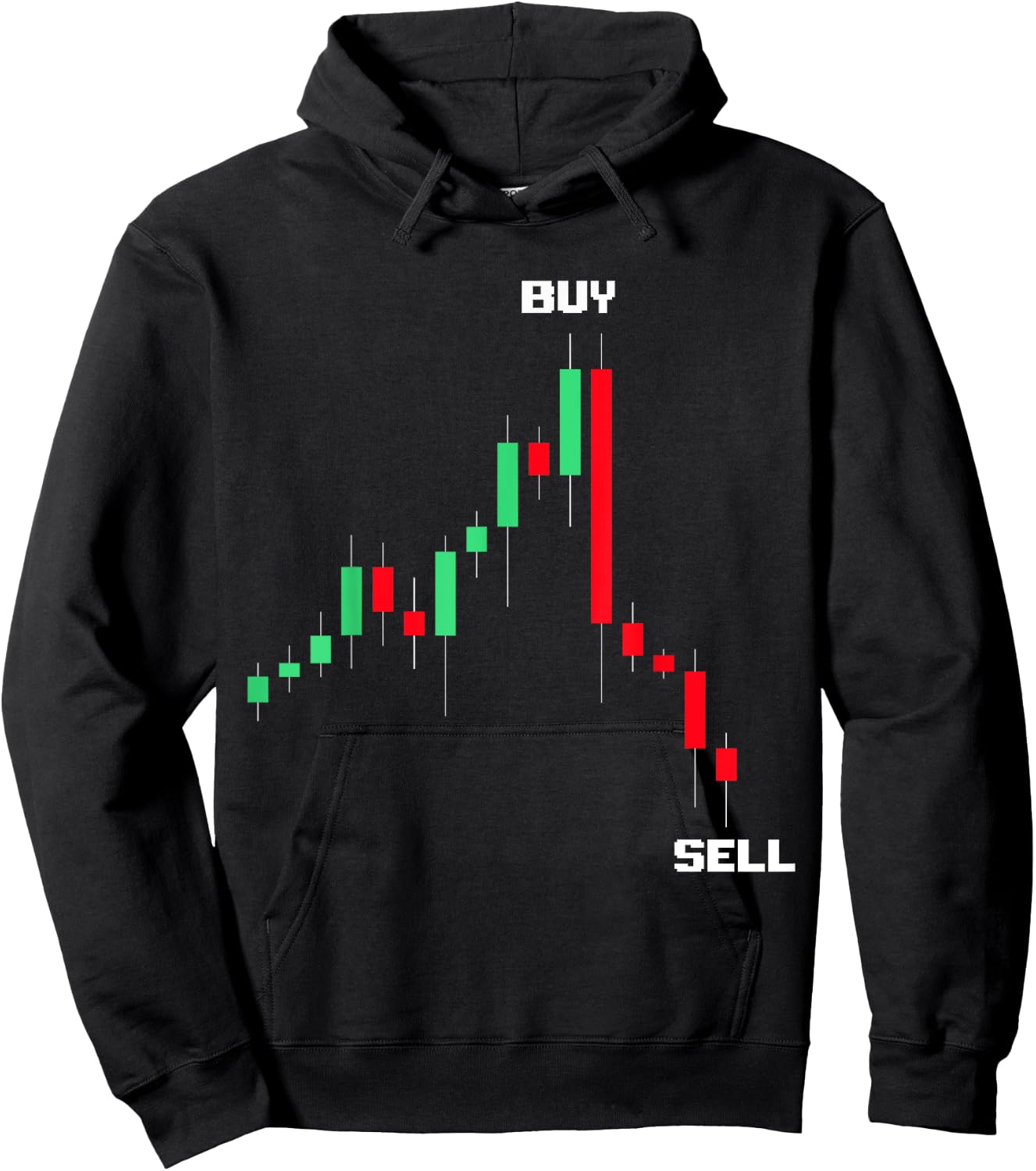 Buy High Sell Low Funny Crypto Holder Investing Day Trader Hoodie - Hoodie | Black