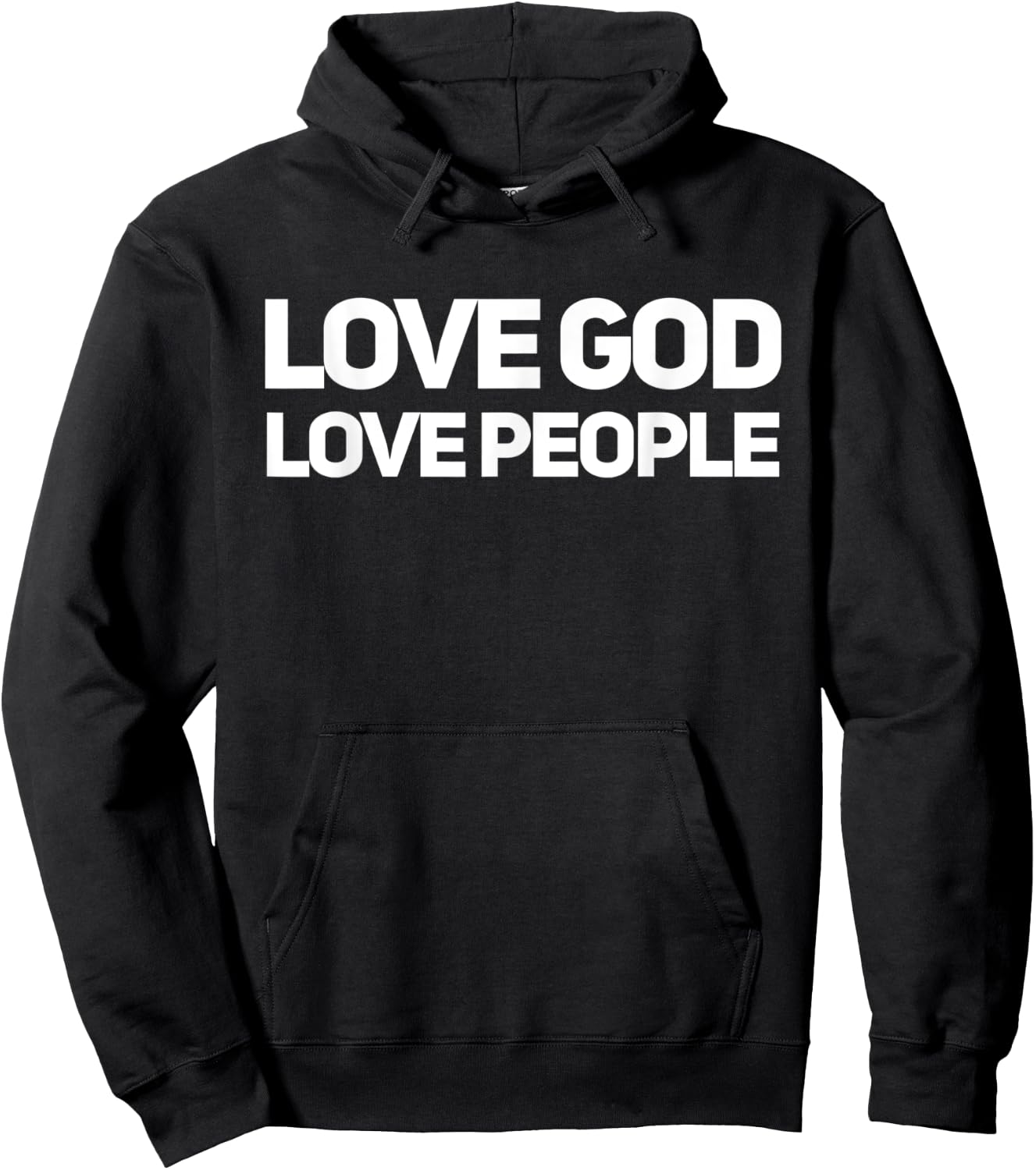 Love God Love People Christian Hoodie - Hoodie | Black