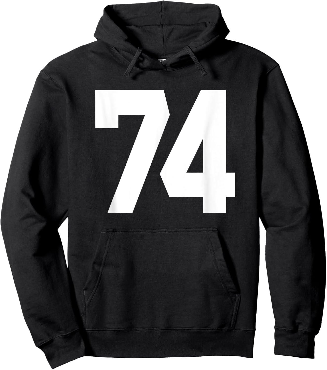 Number 74 Sports Jersey Front and Back Team Player Hoodie - Hoodie | Black