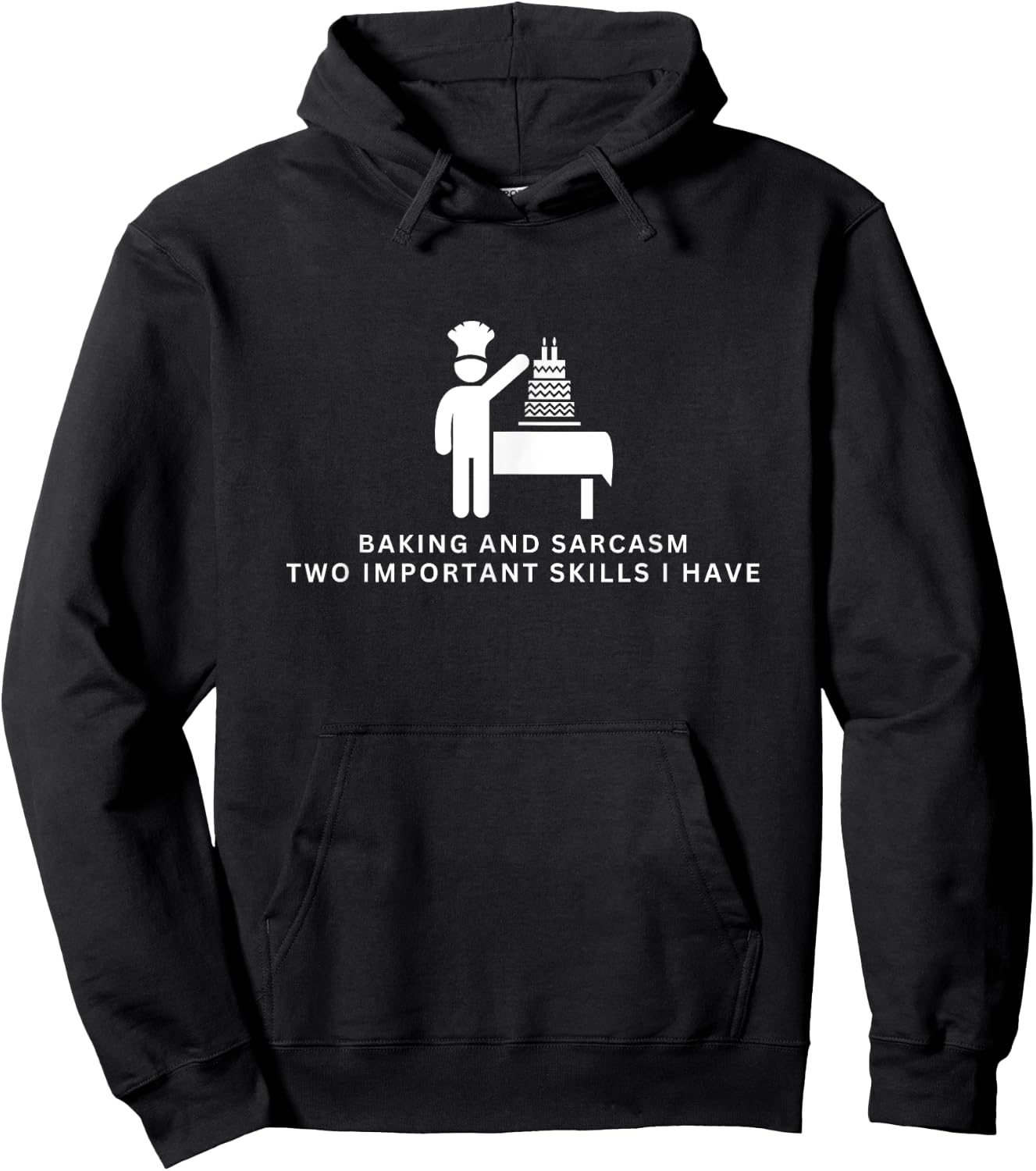 Baking and Sarcasm Funny Baker Hoodie - Hoodie | Black
