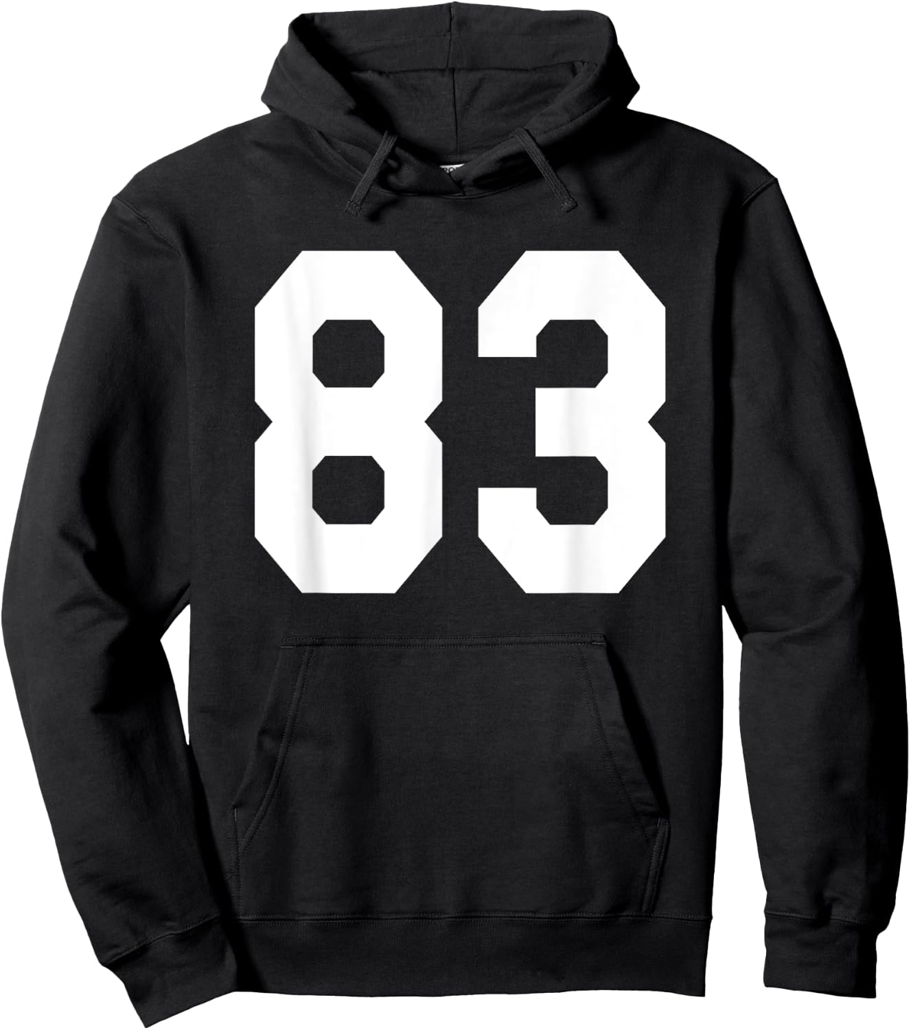 Number 83 Sports Jersey Front and Back Team Player Hoodie - Hoodie | Black