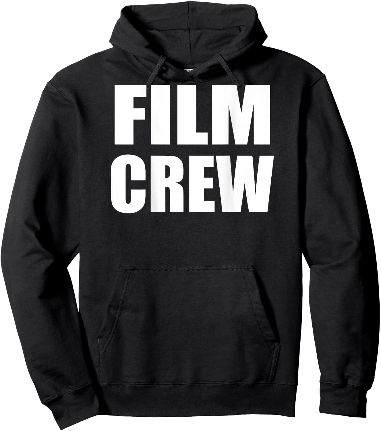 FILM CREW Bold Plain Text Print On Back Hoodie - Hoodie | Black