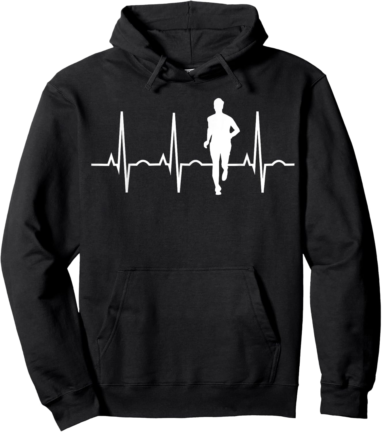 Cross Country Running Gifts - Runner Heartbeat Men Teens Boy Hoodie - Hoodie | Black