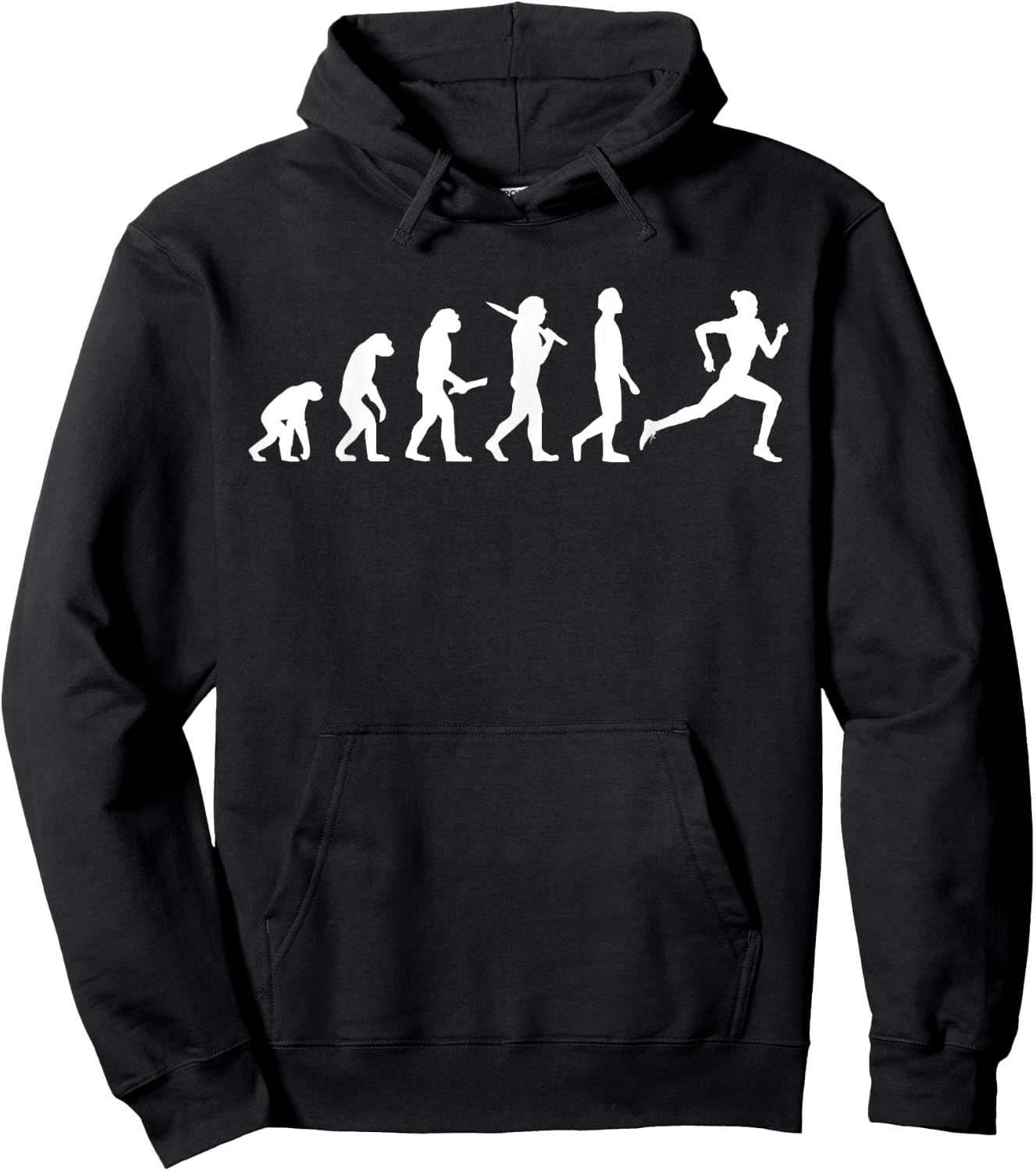 Funny running evolution Gift runners Hoodie - Hoodie | Black