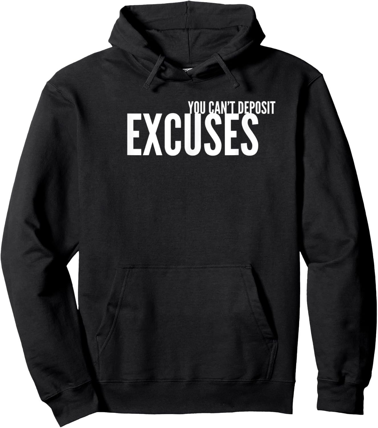 You Can't Deposit Excuses Grind Hard Motivational Success Hoodie - Hoodie | Black