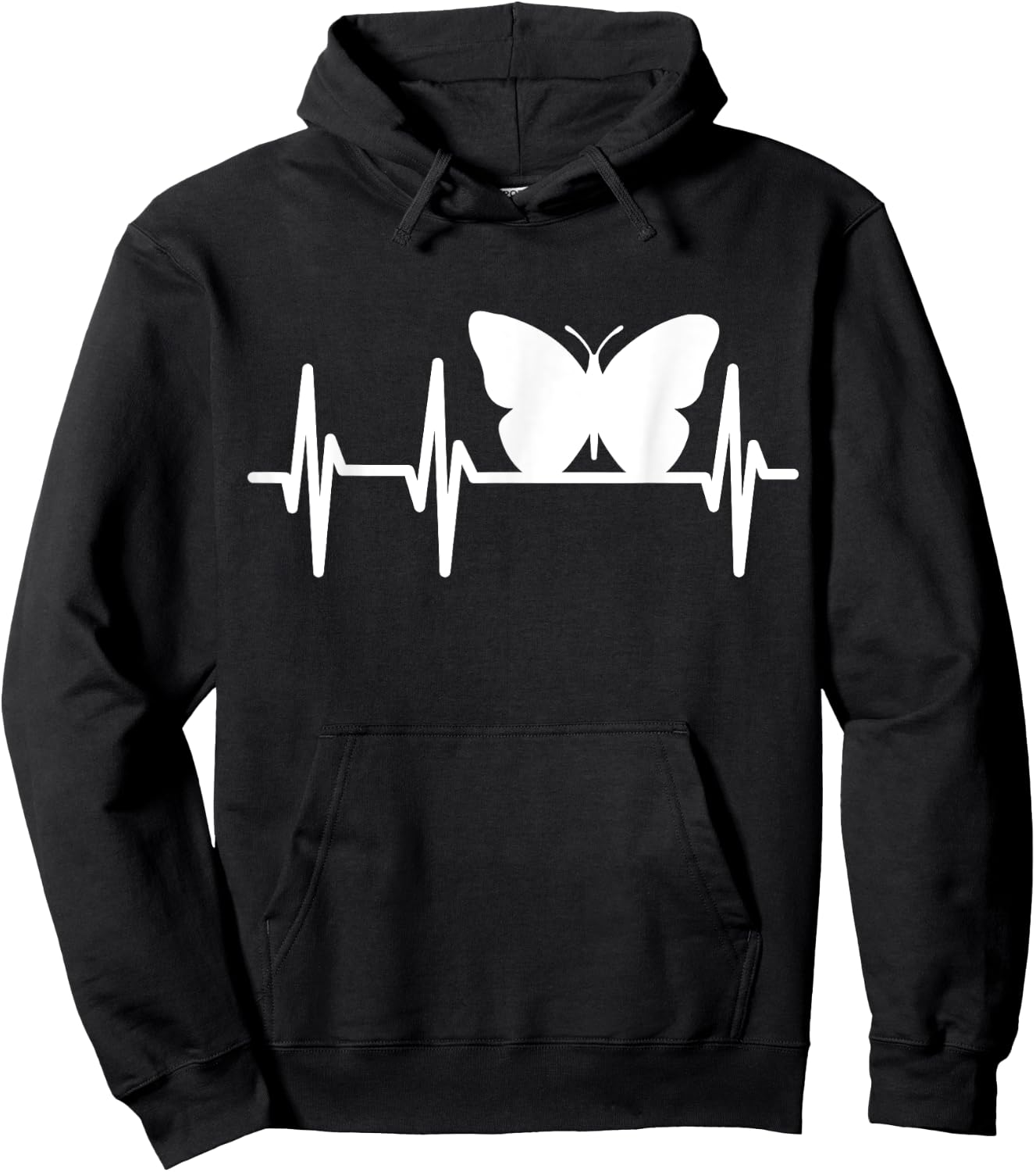 Butterfly Heartbeat Gift Lovers Heartbeat Hoodie - Hoodie | Black