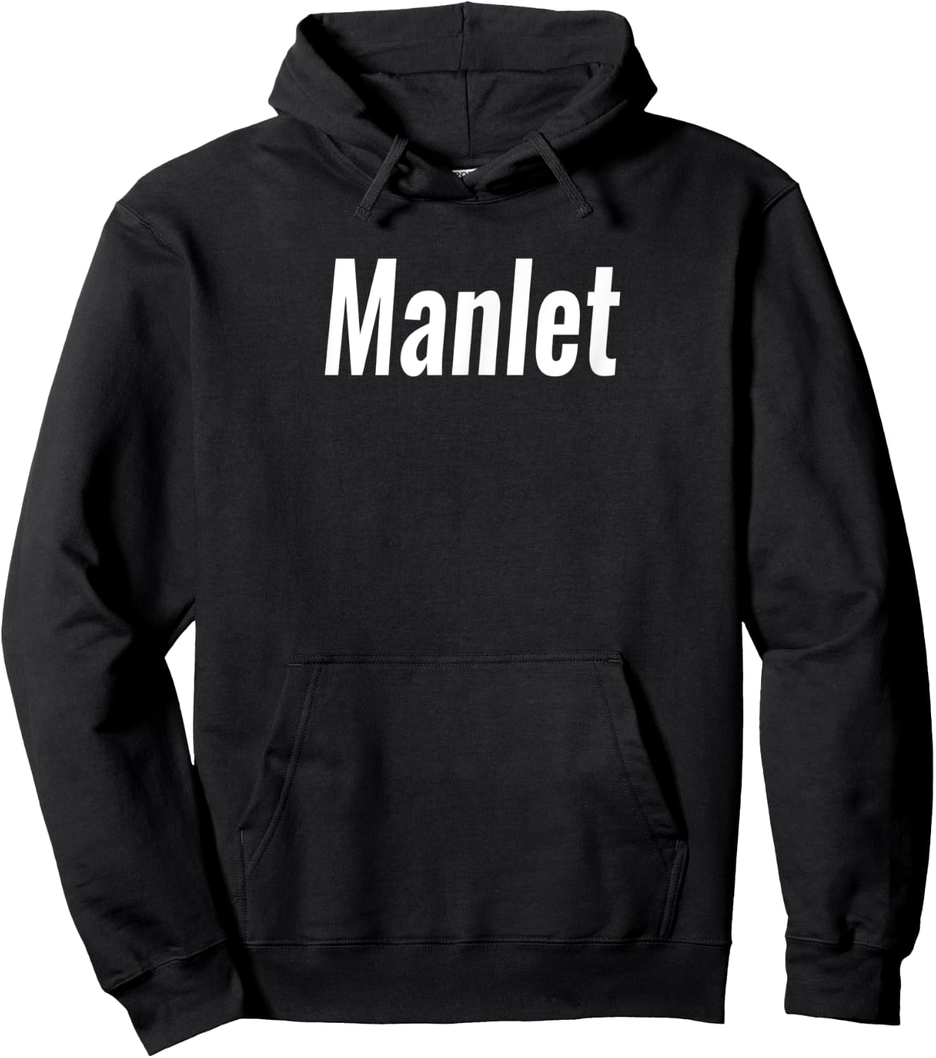 Manlet Funny Slang Saying Hoodie - Hoodie | Black