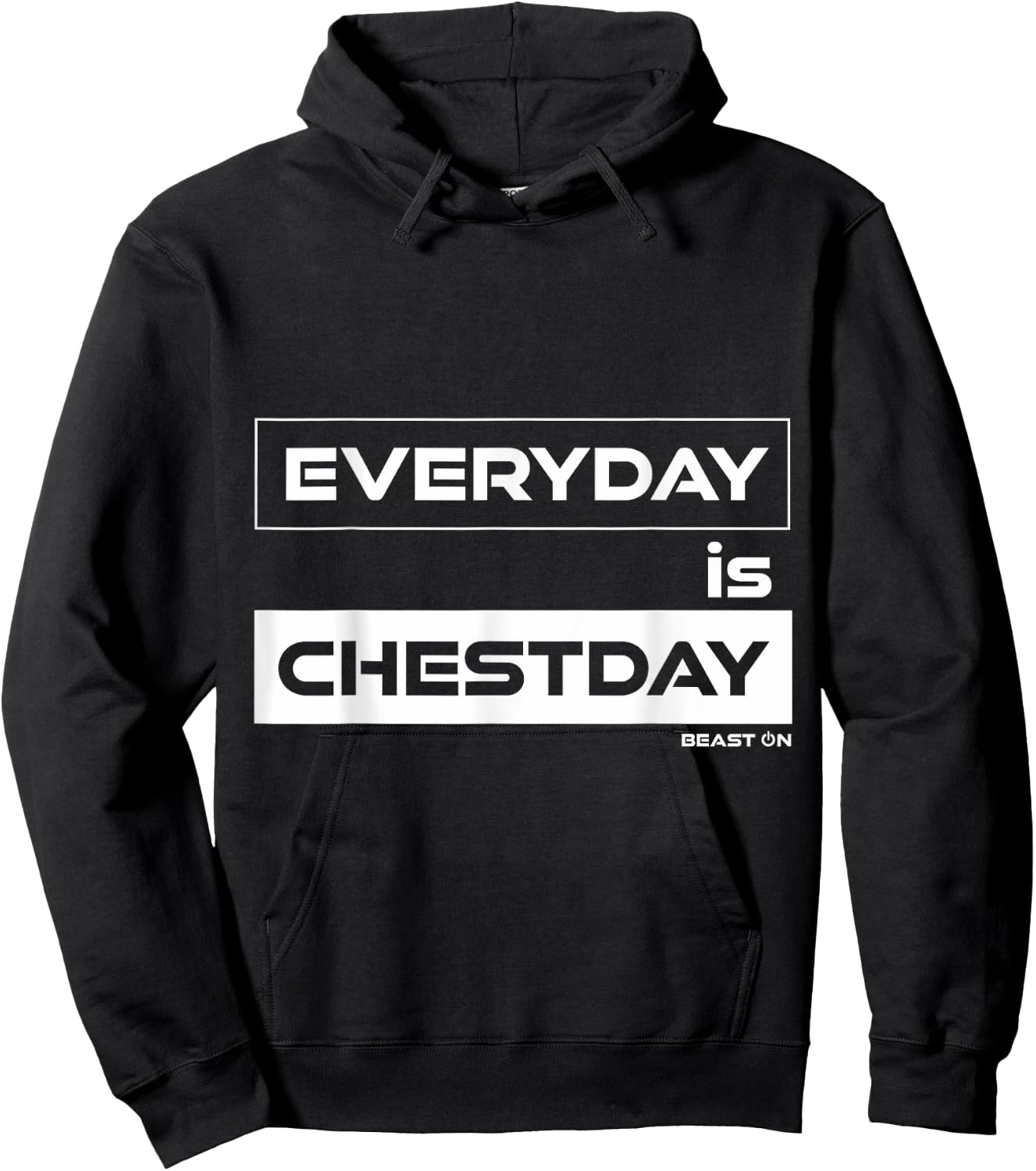 Everyday is Chestday | Chest Day | Gym Motivation Fitness Hoodie - Hoodie | Black
