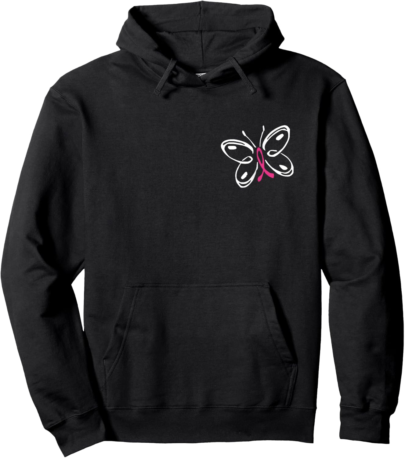 Butterfly | Breast Cancer Awareness Hoodie - Hoodie | Black