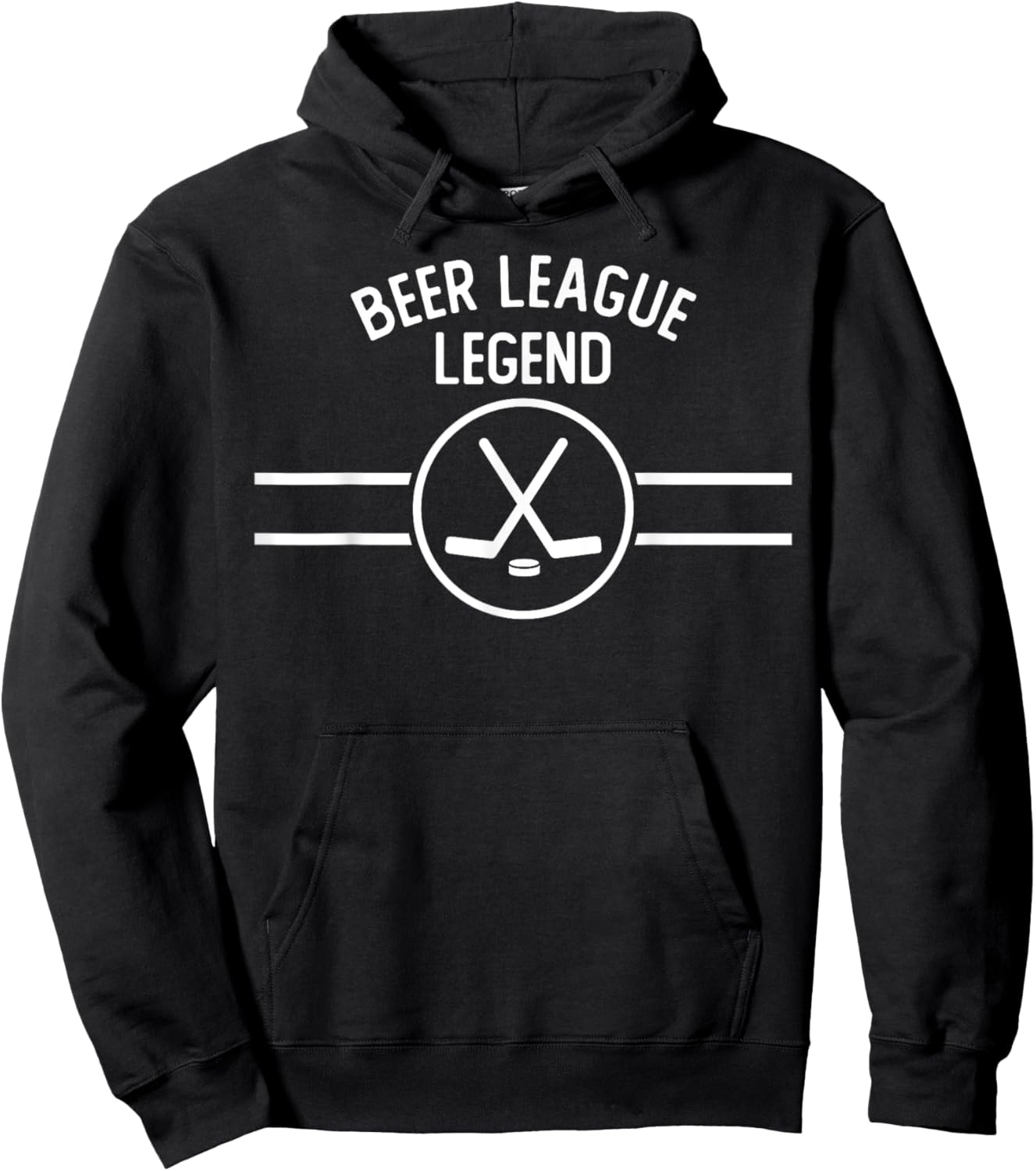 Beer League Legend Hockey Ice Inline Funny Sports Gift Hoodie - Hoodie | Black