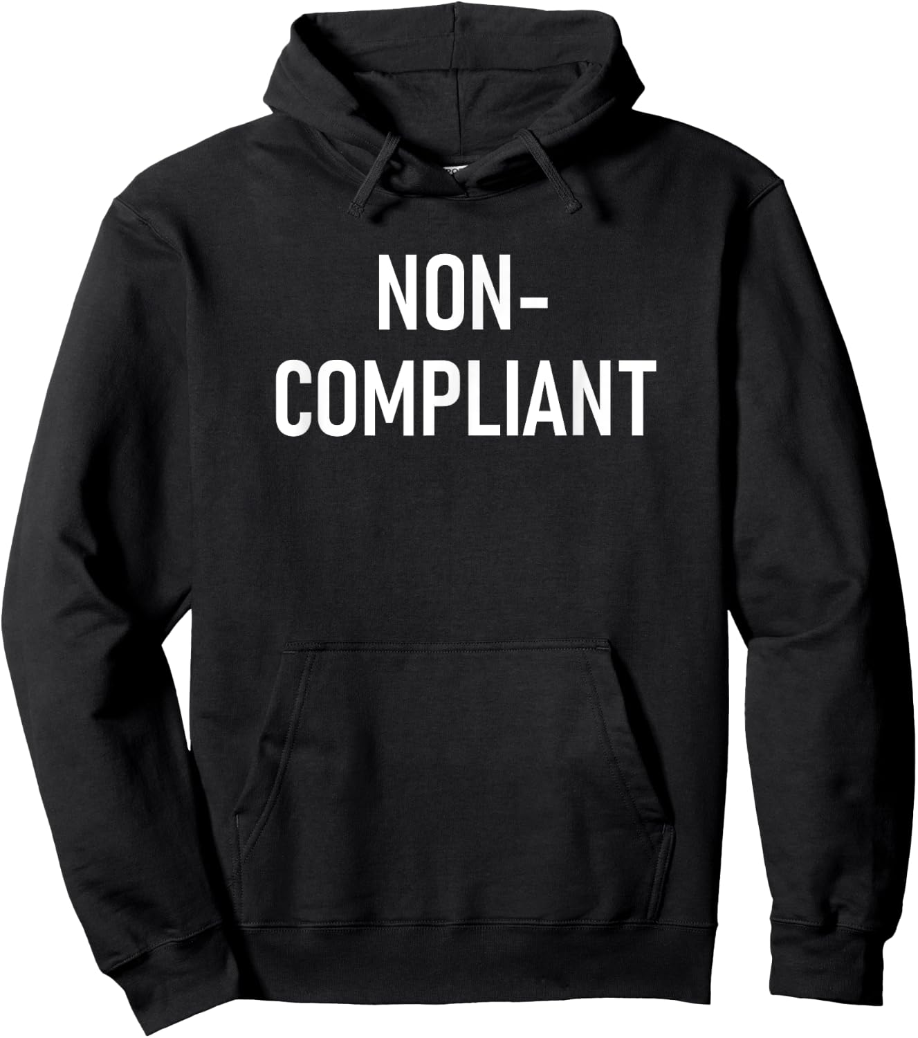 Non-Compliant, Funny, Jokes, Sarcastic Hoodie - Hoodie | Black