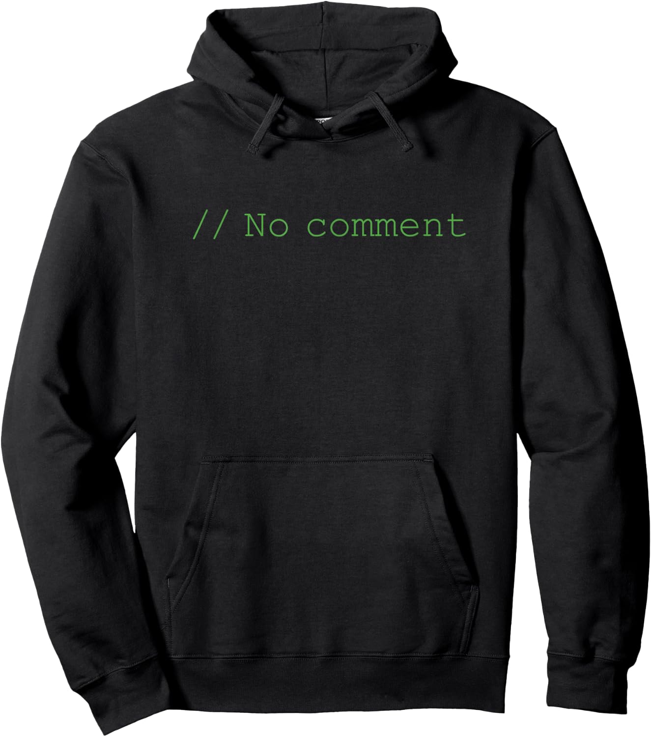No Comment - Funny Programmer Hoodie - Hoodie | Black
