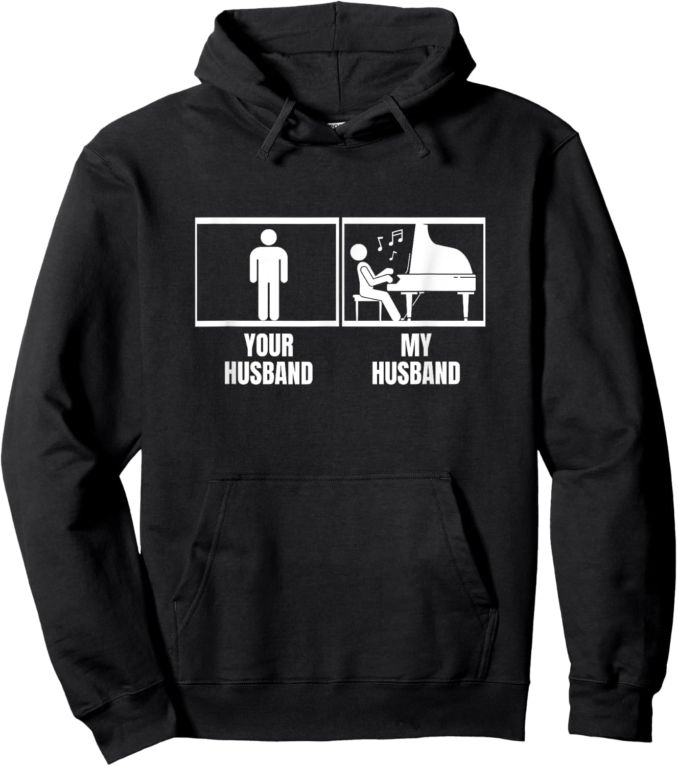 Your Husband My Husband Piano Wife Funny Pianist Hoodie - Hoodie | Black