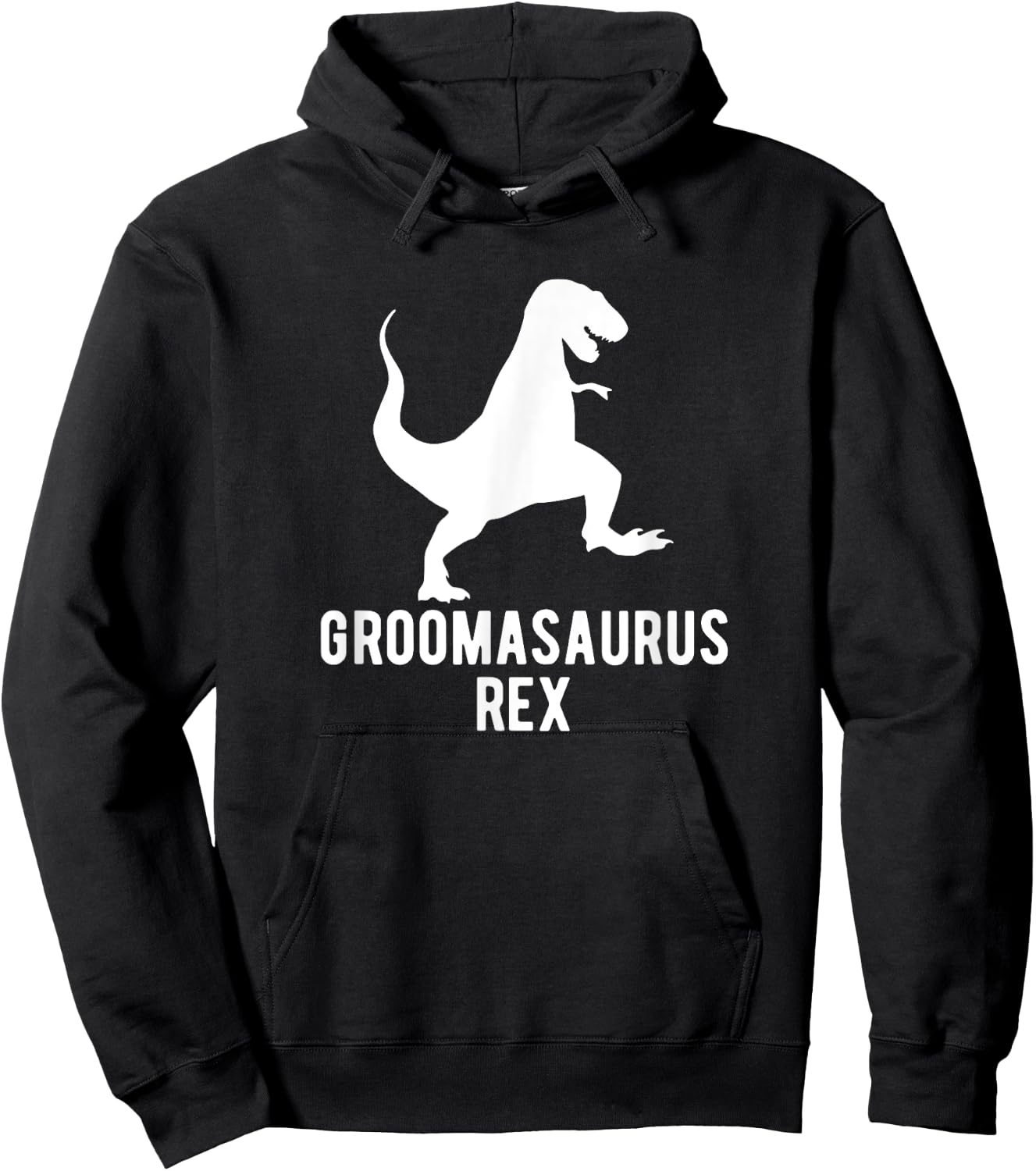 Groomasaurus Rex Funny Groom Wedding Men's Hoodie - Hoodie | Black