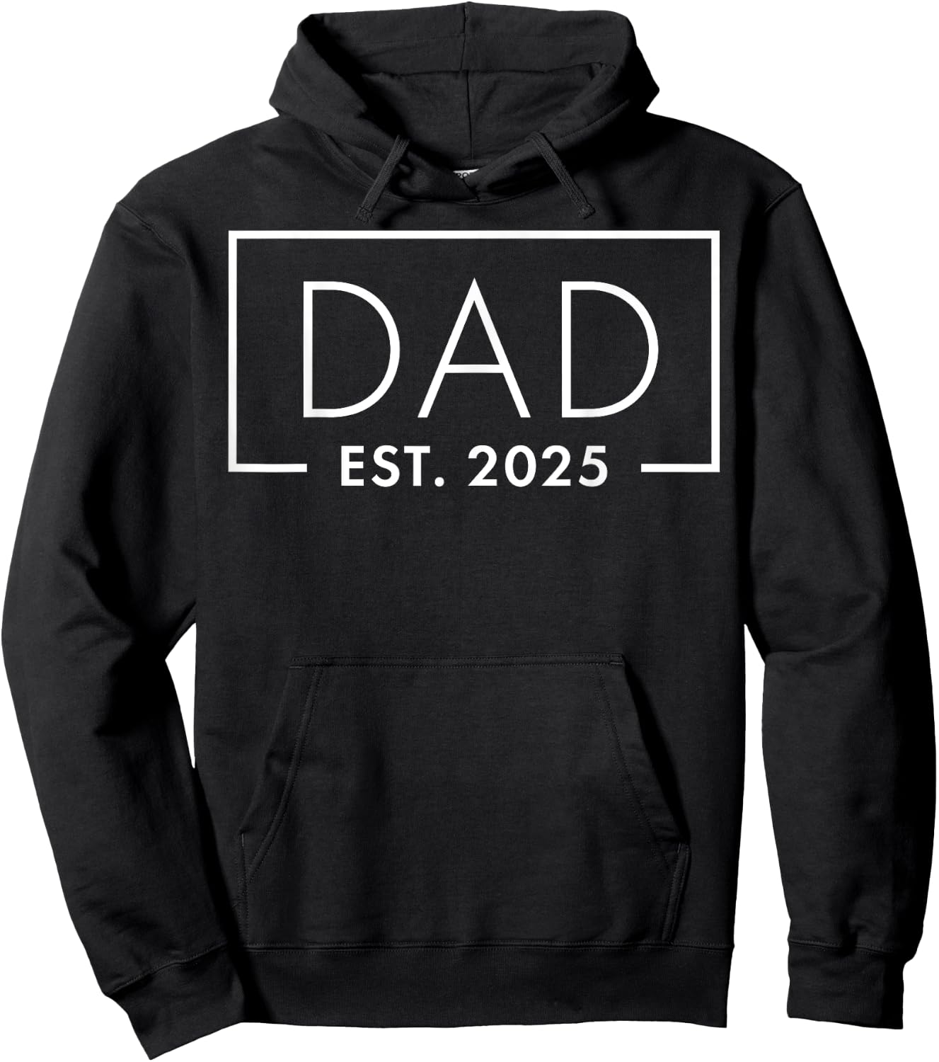 Funny 1st Time Dad EST 2025 New Dad New First Fathers Day Hoodie - Hoodie | Black