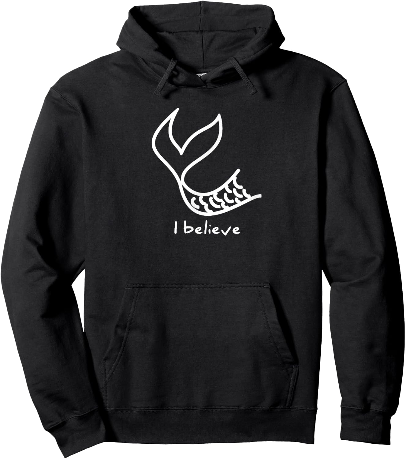"I Believe" in Mermaids Hoodie - Hoodie | Black