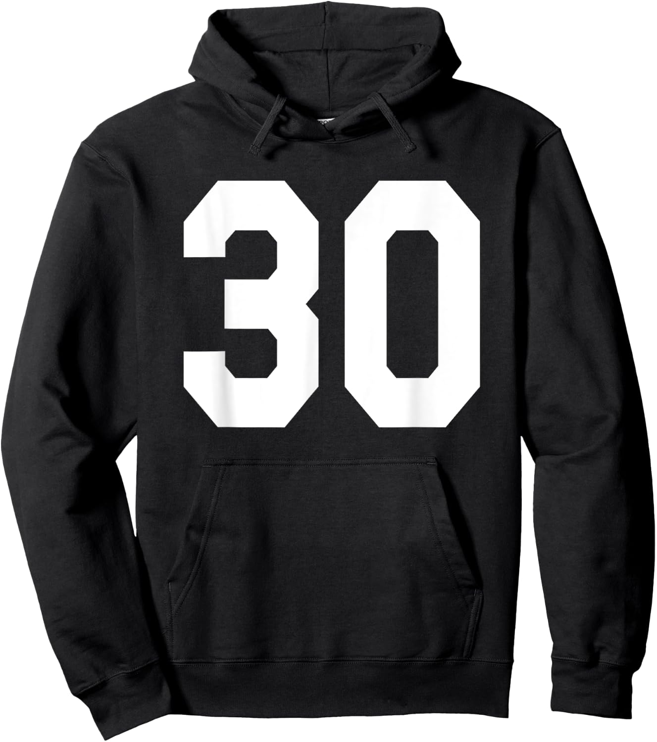 Number 30 Sports Jersey Front and Back Team Player Hoodie - Hoodie | Black