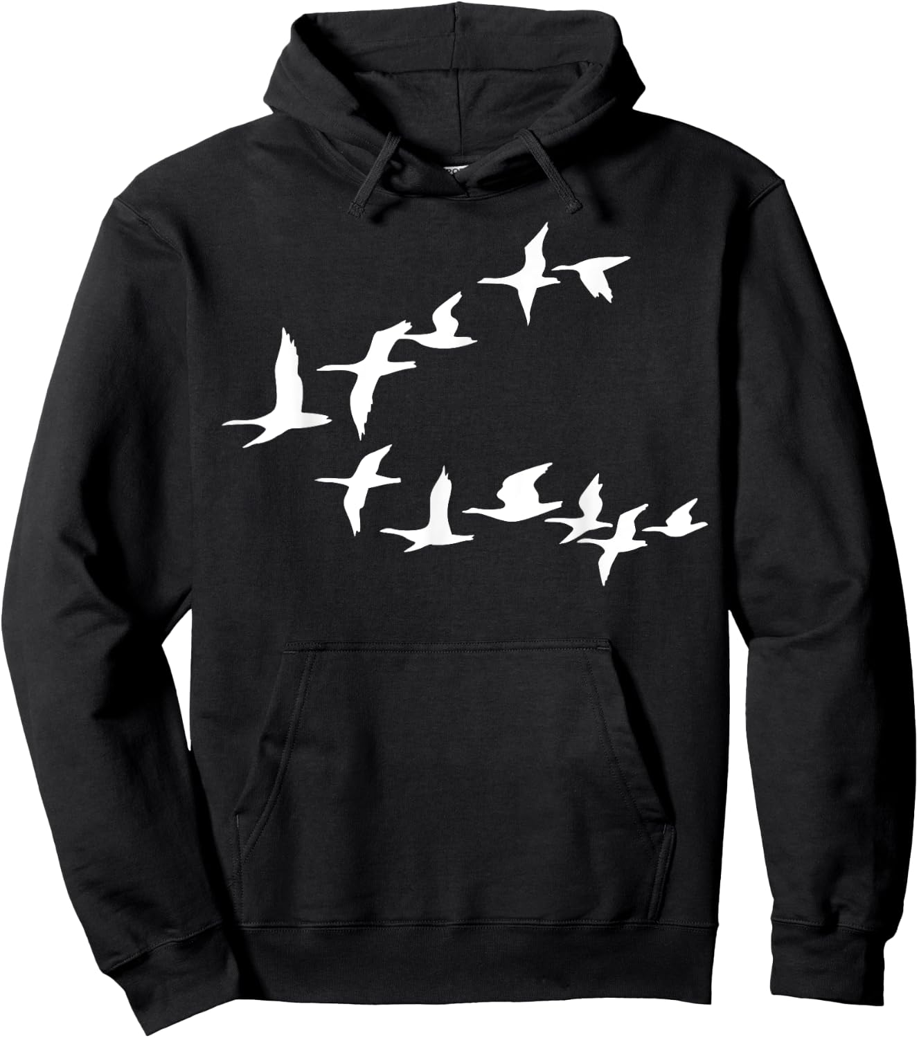 Birds In Flight, V Pattern Flock Of Geese Hoodie - Hoodie | Black