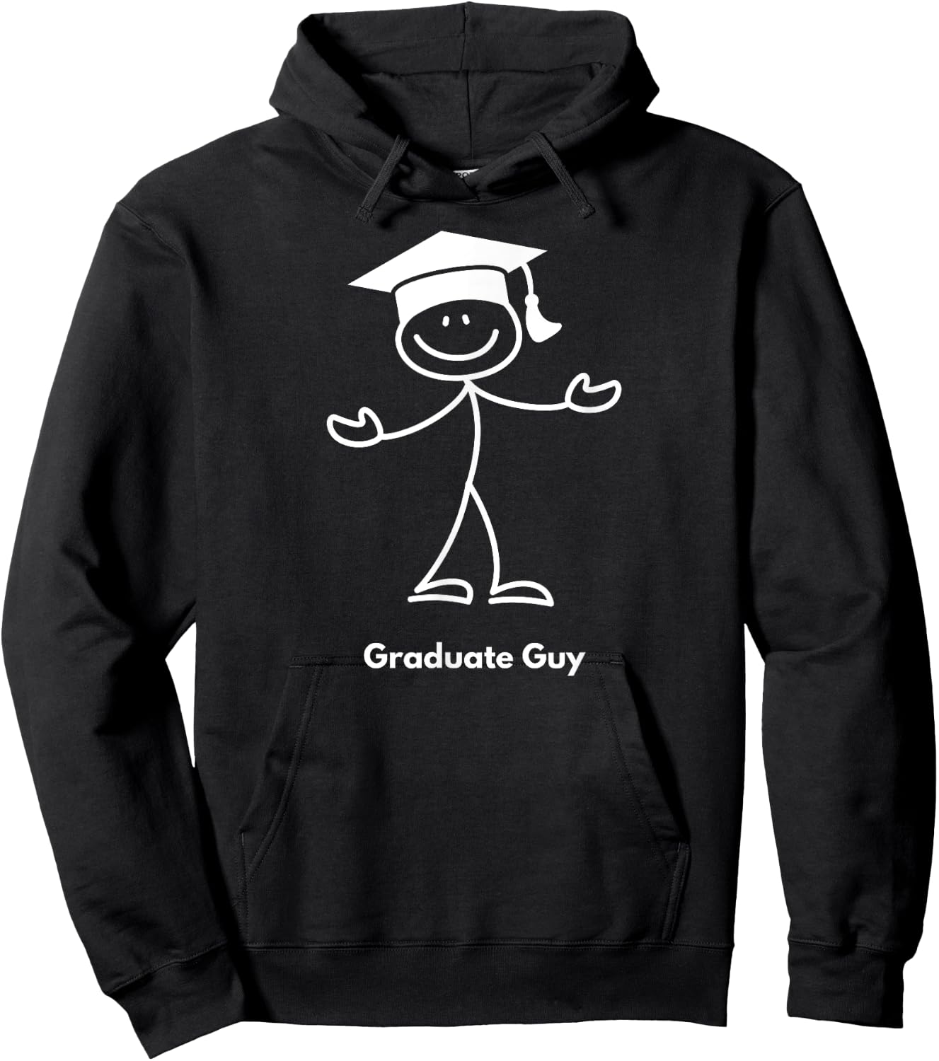 It's My Graduation Party Smile Face Funny Cute Graduate Guy Hoodie - Hoodie | Black