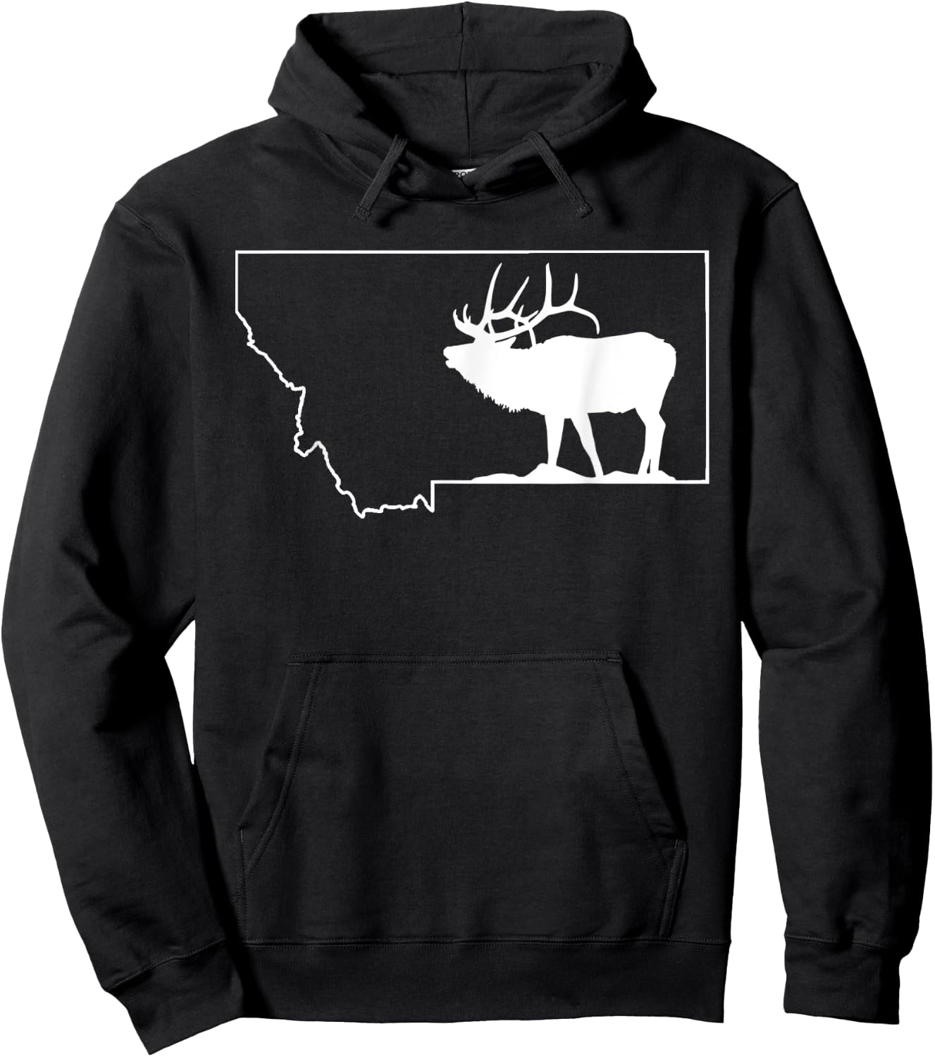 Montana Elk Hunting Cool Montana Hunters Hunting Hoodie - Hoodie | Black