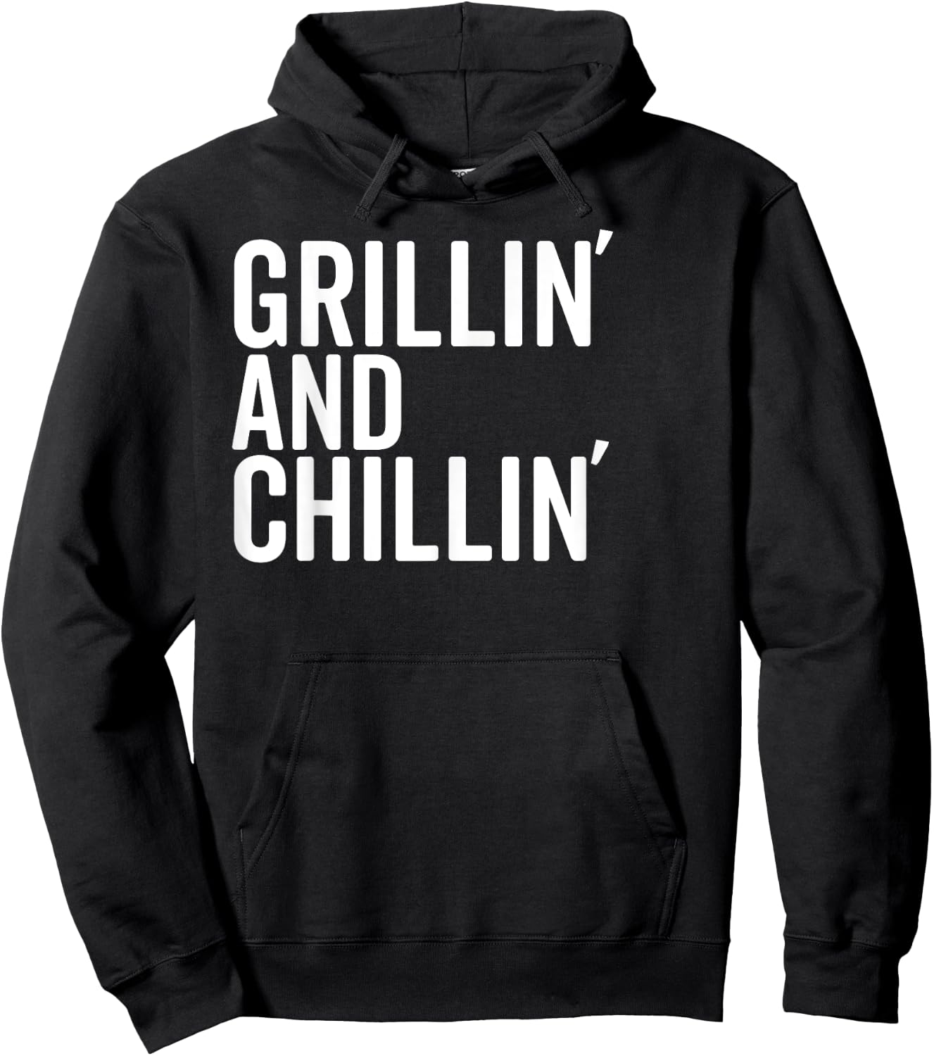 Grillin And Chillin Fathers Day Shirt Grilling Chilling Dad Hoodie - Hoodie | Black