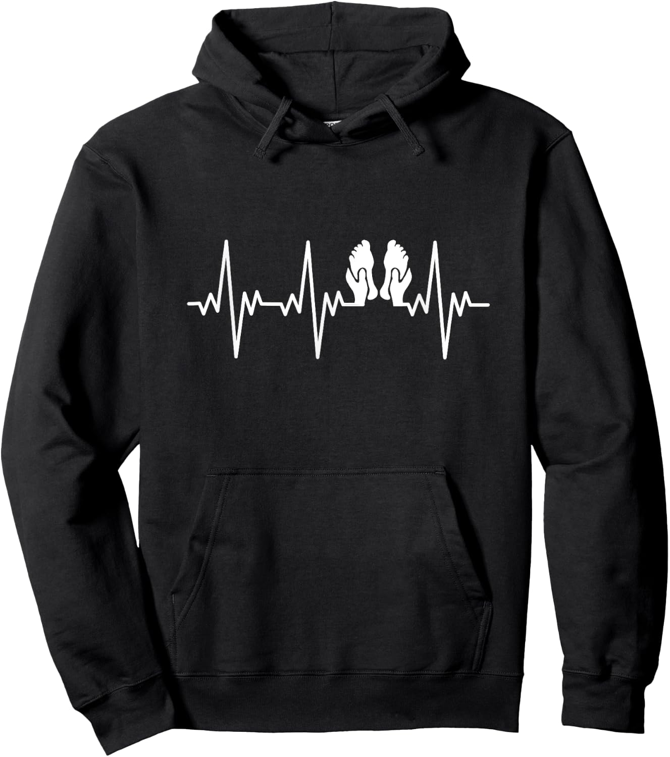 Reflexology Reflexologist heartbeat massage love heart rate Hoodie - Hoodie | Black