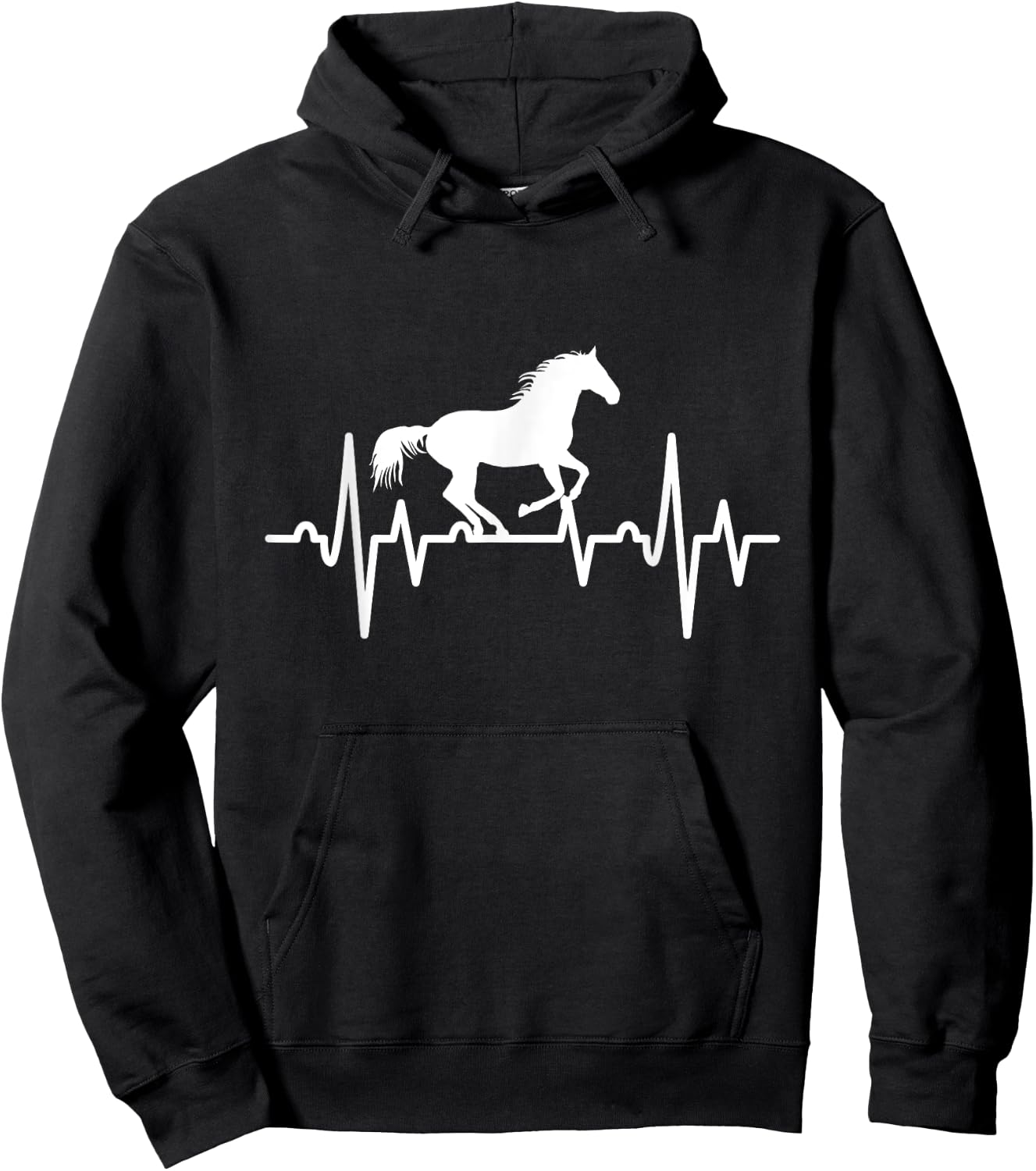 Horse Heartbeat Riding Hoodie - Hoodie | Black