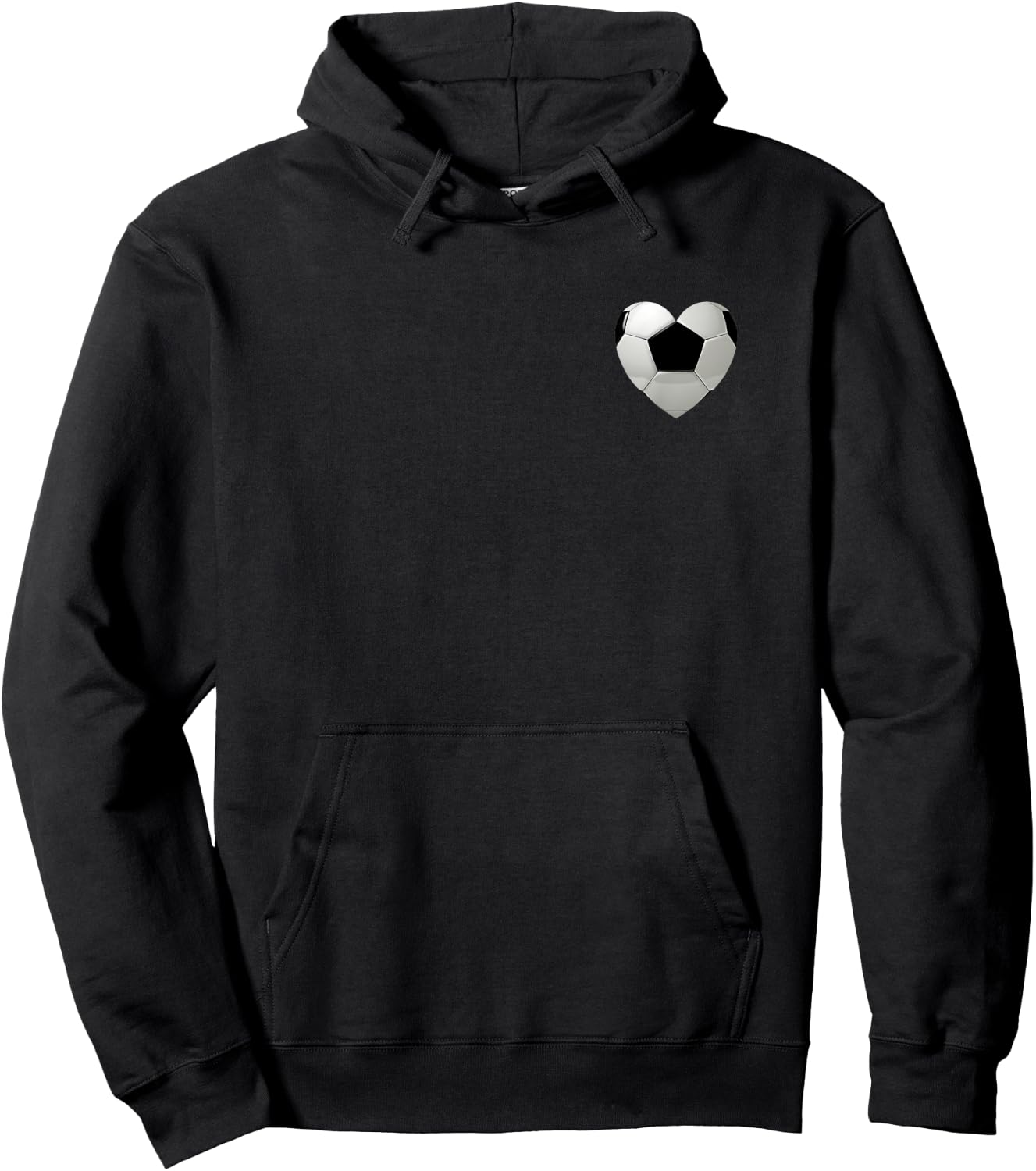 Soccer Heart, Football Heart - Funny Football Soccer Lover Hoodie - Hoodie | Black