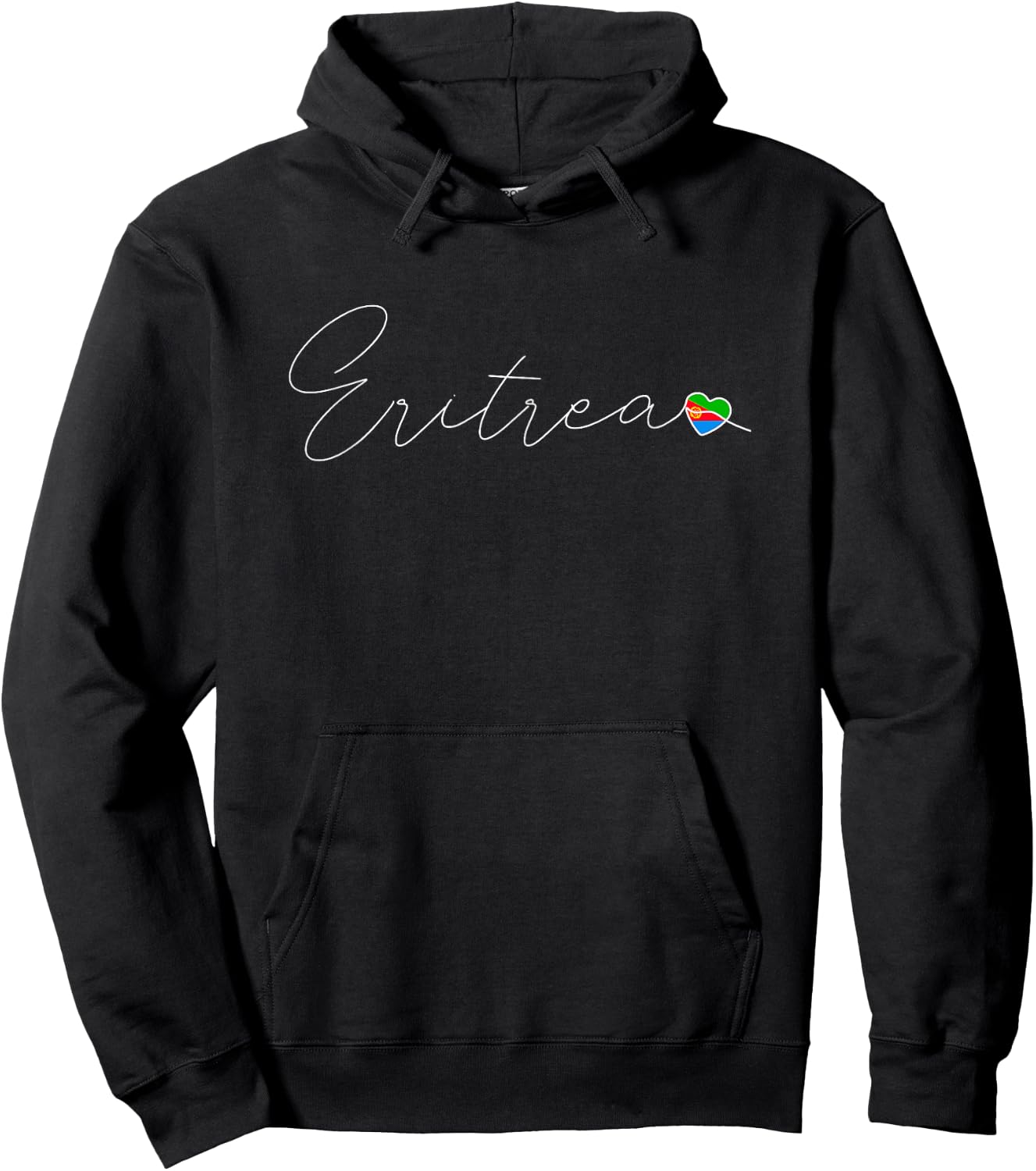 Ertra Simple Love Eritrean Flag Heart on Eritrea Hoodie - Hoodie | Black