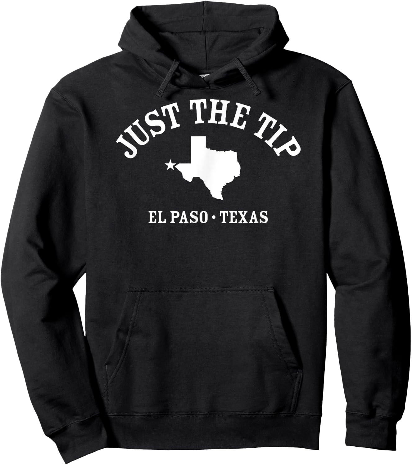 JUST THE TIP / El Paso TX Athletic Design With State Hoodie - Hoodie | Black
