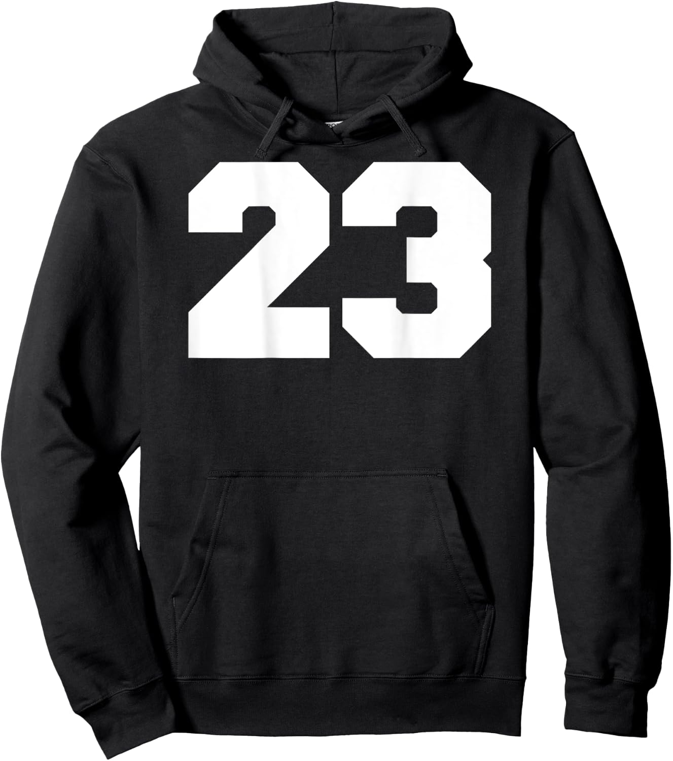 Number 23 Sports Jersey Player #23 Fan BACK PRINT Varsity Hoodie - Hoodie | Black