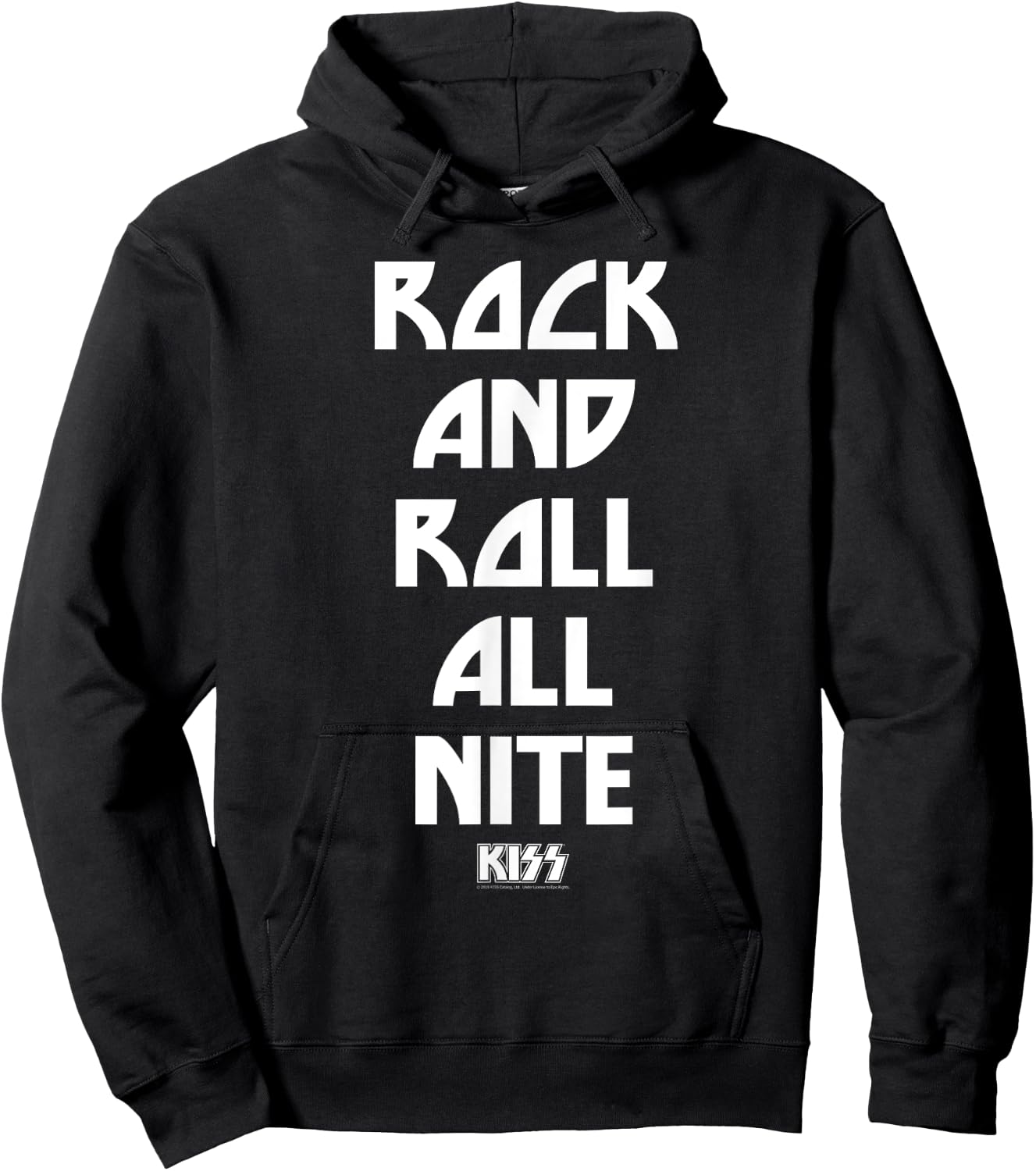 KISS - Rock And Roll All Nite Lyric Hoodie - Hoodie | Black