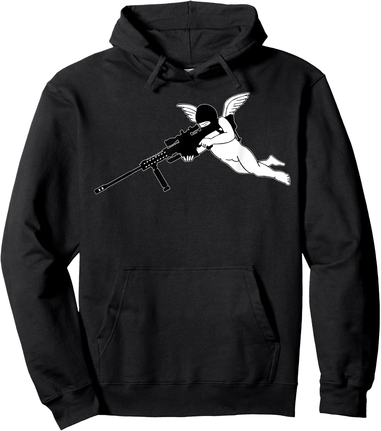 Angel with sniper. Hoodie - Hoodie | Black