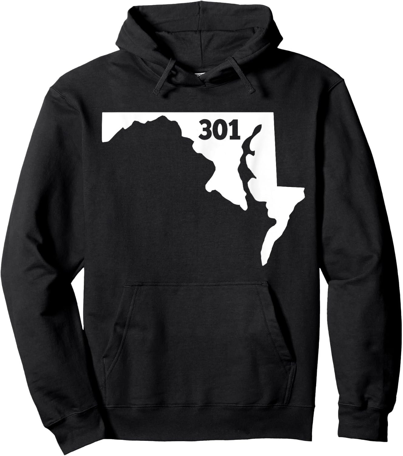 Maryland 301 Area Code Hoodie - Hoodie | Black